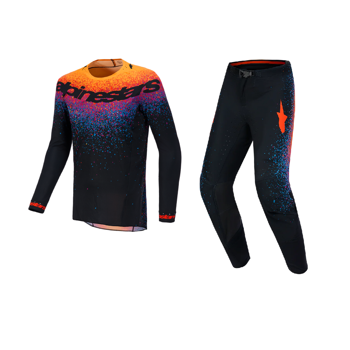 ALPINESTARS SUPERTECH BLACK HOLE LIMITED EDITION GEAR SET - BLACK BURST