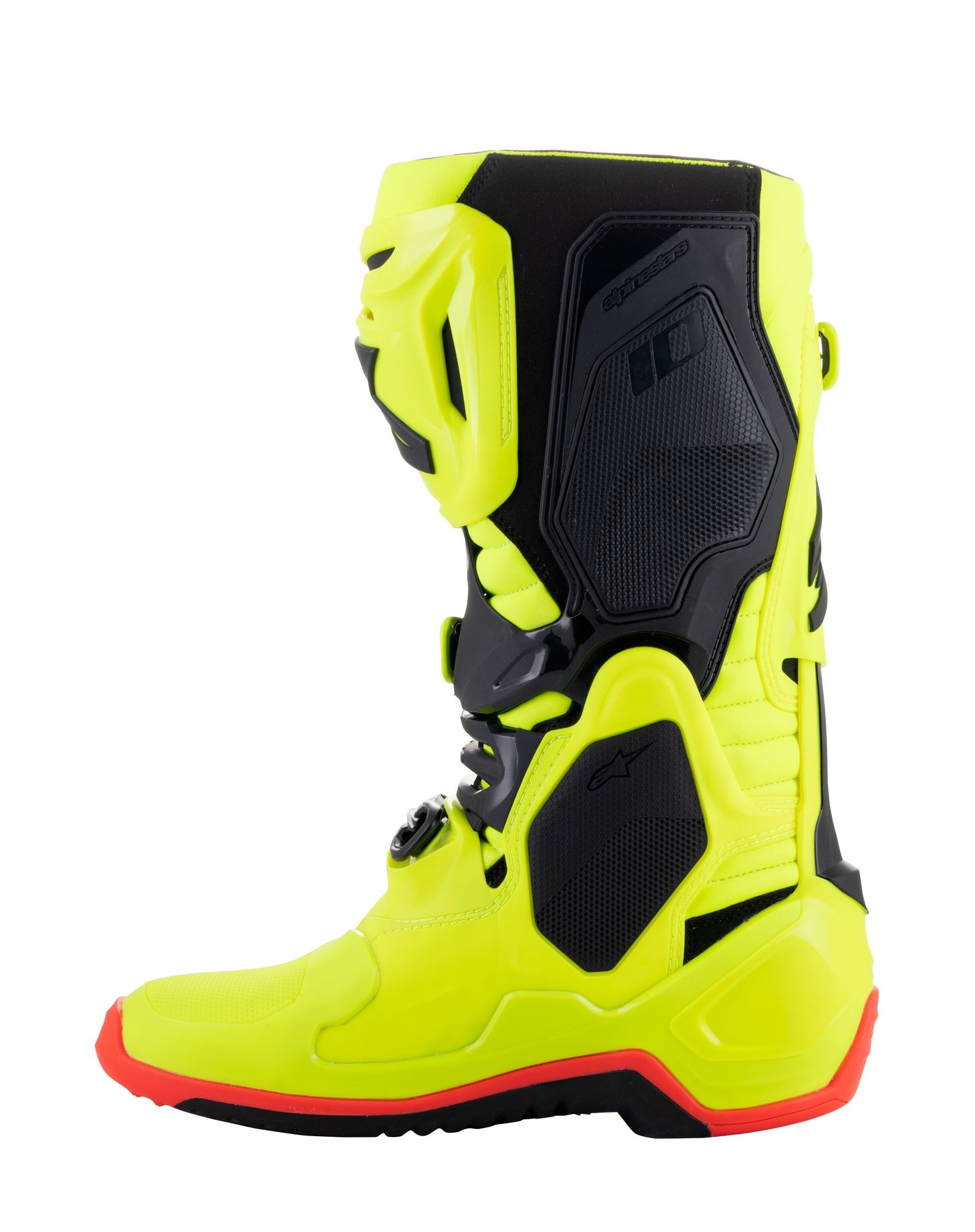 ALPINESTARS 2024 TECH 10 SUPERVENTED BOOTS - YELLOW FLUO/BLACK/RED FLUO