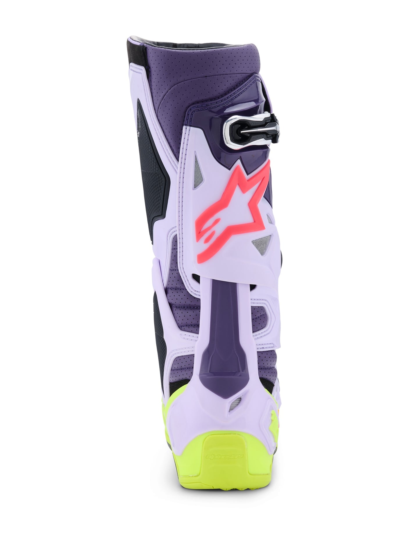 ALPINESTARS TECH 10 SUPERVENTED BOOTS - PURPLE YELLOW FLUO DIVA PINK