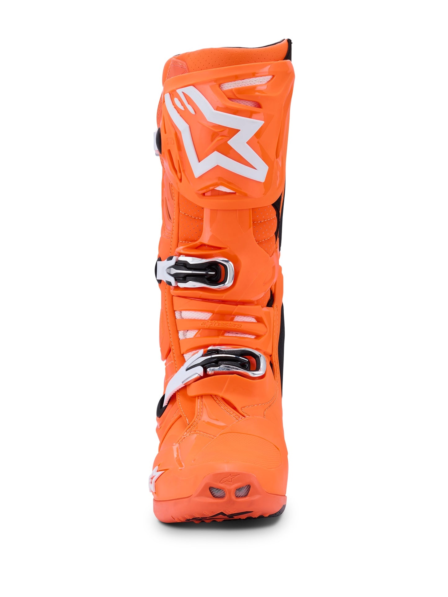 ALPINESTARS TECH 10 SUPERVENTED BOOTS - ORANGE FLUO BLACK WHITE