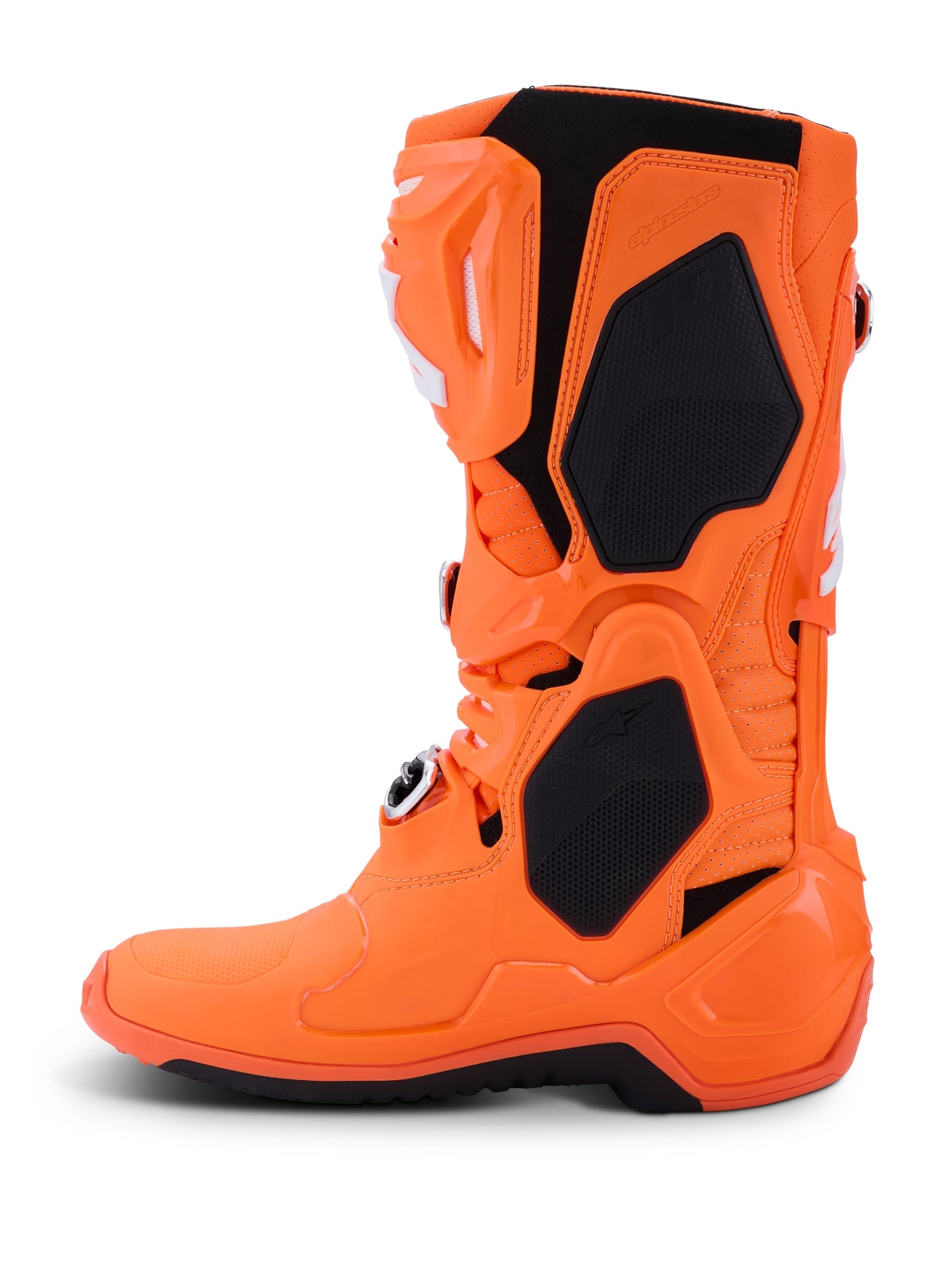 ALPINESTARS TECH 10 SUPERVENTED BOOTS - ORANGE FLUO BLACK WHITE