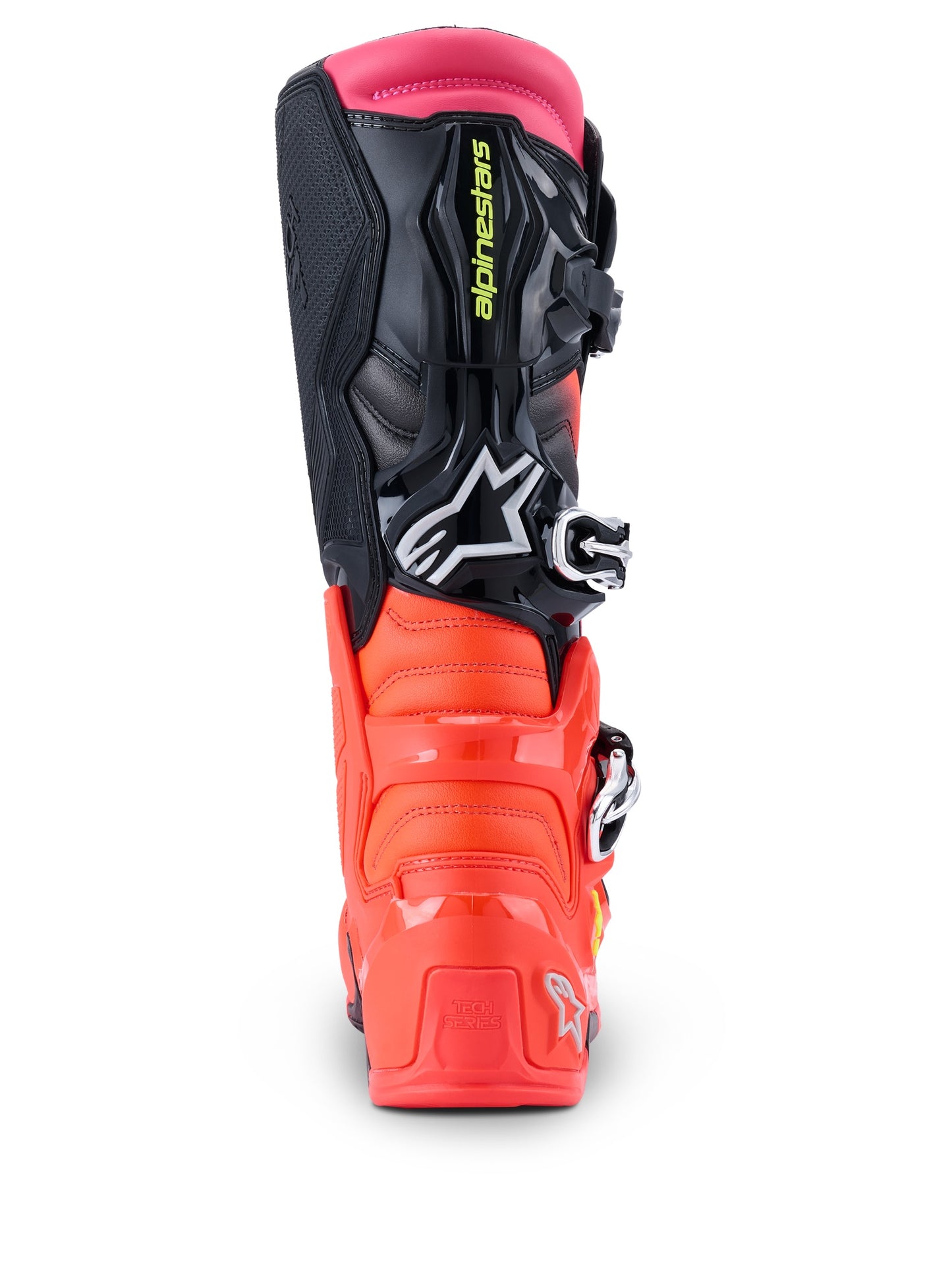 ALPINESTARS TECH 7 BOOTS - BLACK RED FLUO PINK FLUO