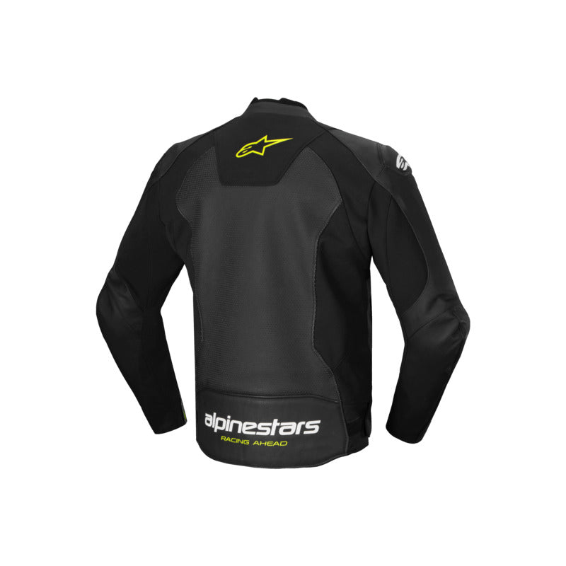 ALPINESTARS FASTER V3 AIRFLOW LEATHER JACKET - BLACK/WHITE/YELLOW