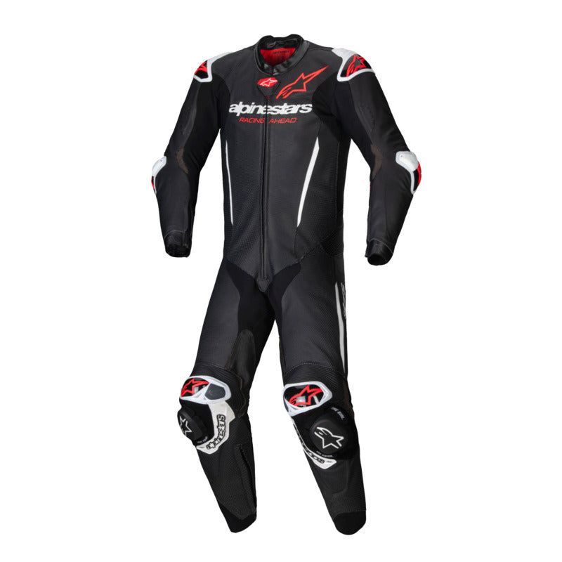 ALPINESTARS GPR7 1PC LEATHER SUIT - BLACK WHITE RED FLURO