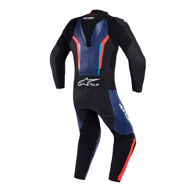 ALPINESTARS GP FORCE V2 1 PC LEATHER SUIT - BLACK BLUE FLURO RED