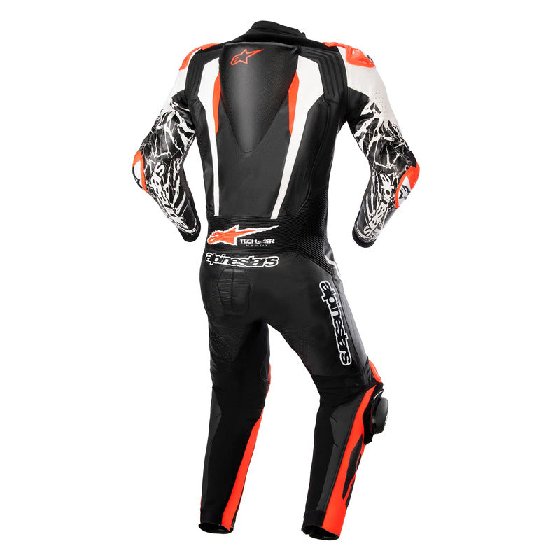 Alpinestars Racing Absolute V2 1 PC Leather Suit - Black White Red Fluro
