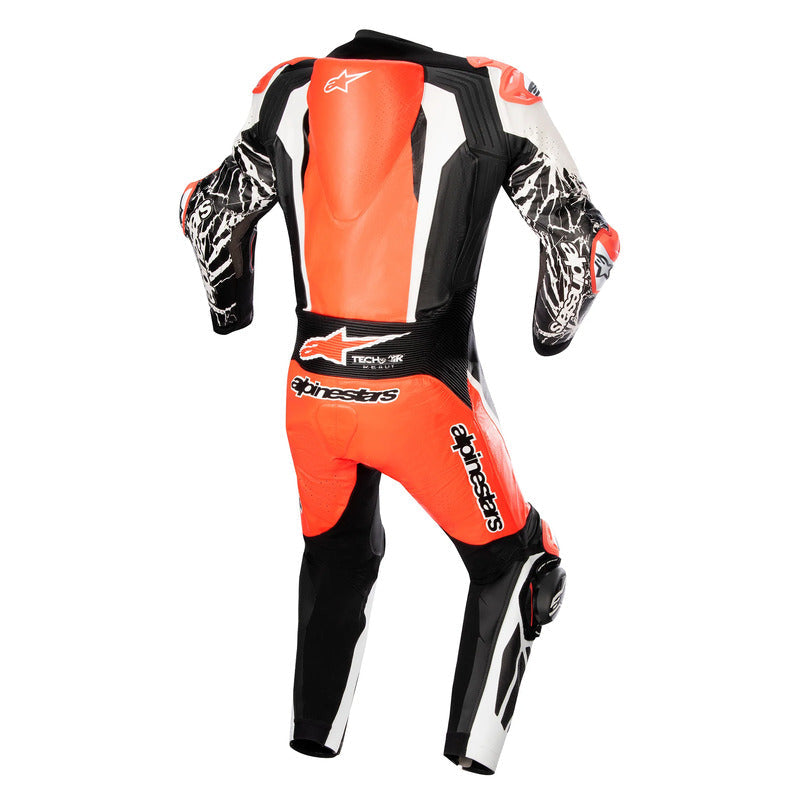 Alpinestars Racing Absolute V2 1 PC Leather Suit - Red Fluro White Black