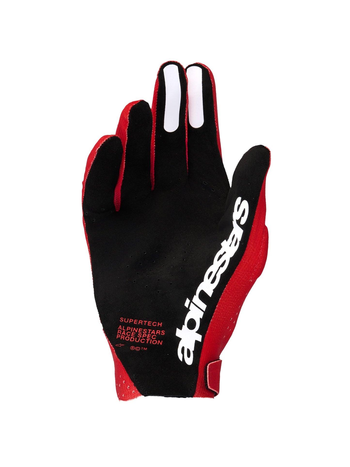 ALPINESTARS SUPERTECH MX GLOVES - FIRE RED BLACK WHITE