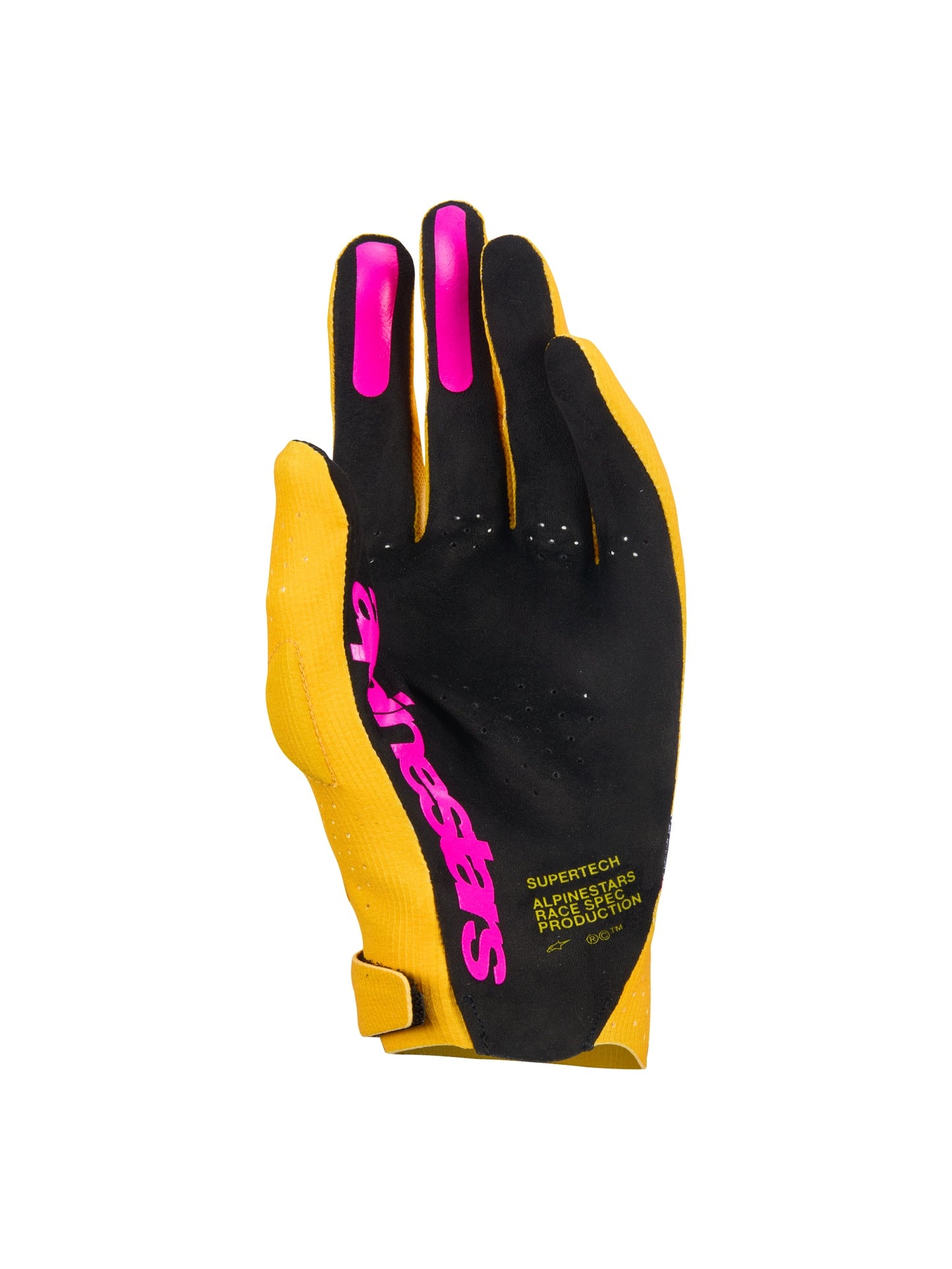 ALPINESTARS SUPERTECH MX GLOVES - GOLD BLACK FLUO PINK