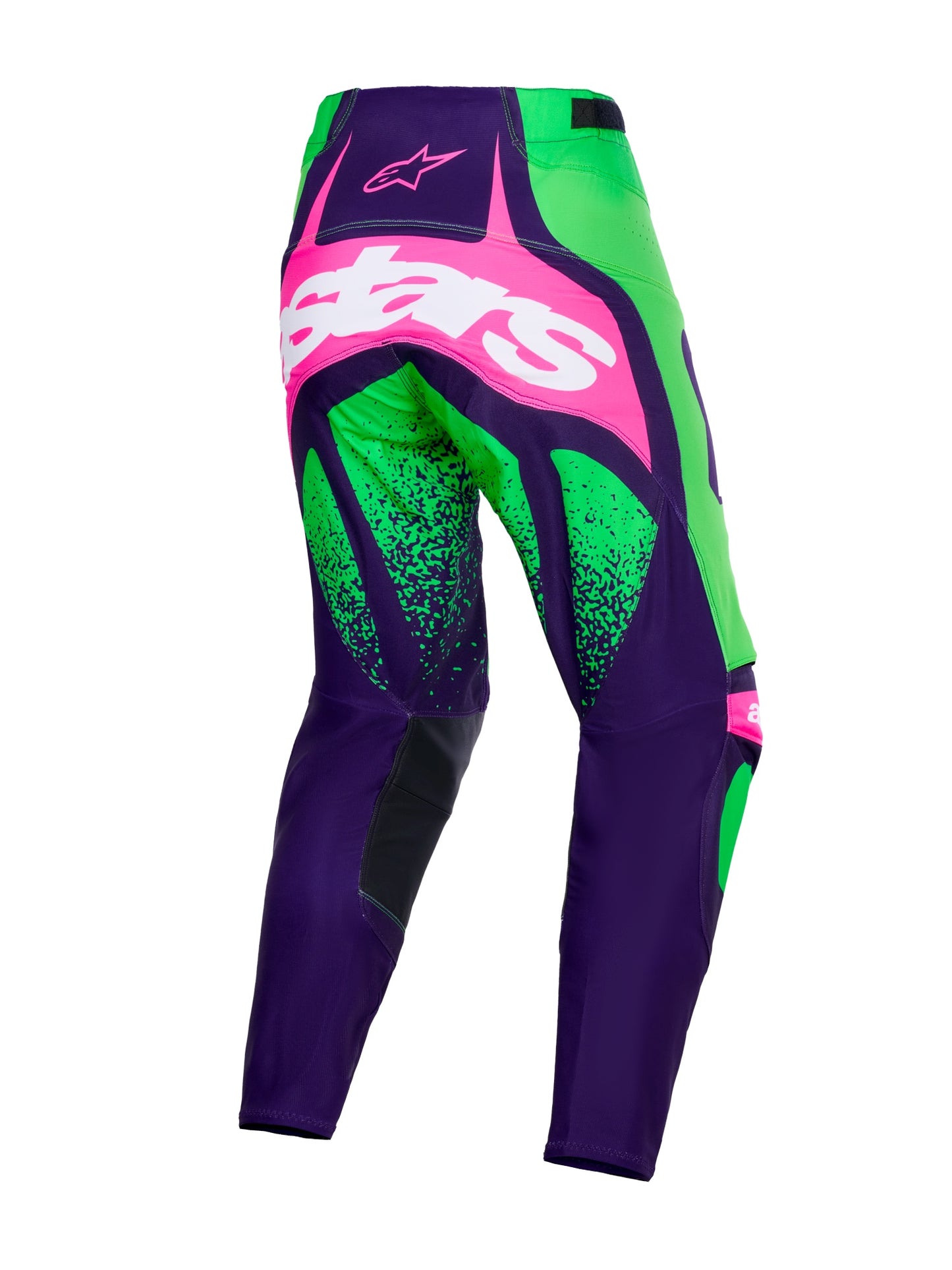 ALPINESTARS 2026 TECHSTAR NOMUR PANTS - DEEP PURPLE GREEN PINK FLUO