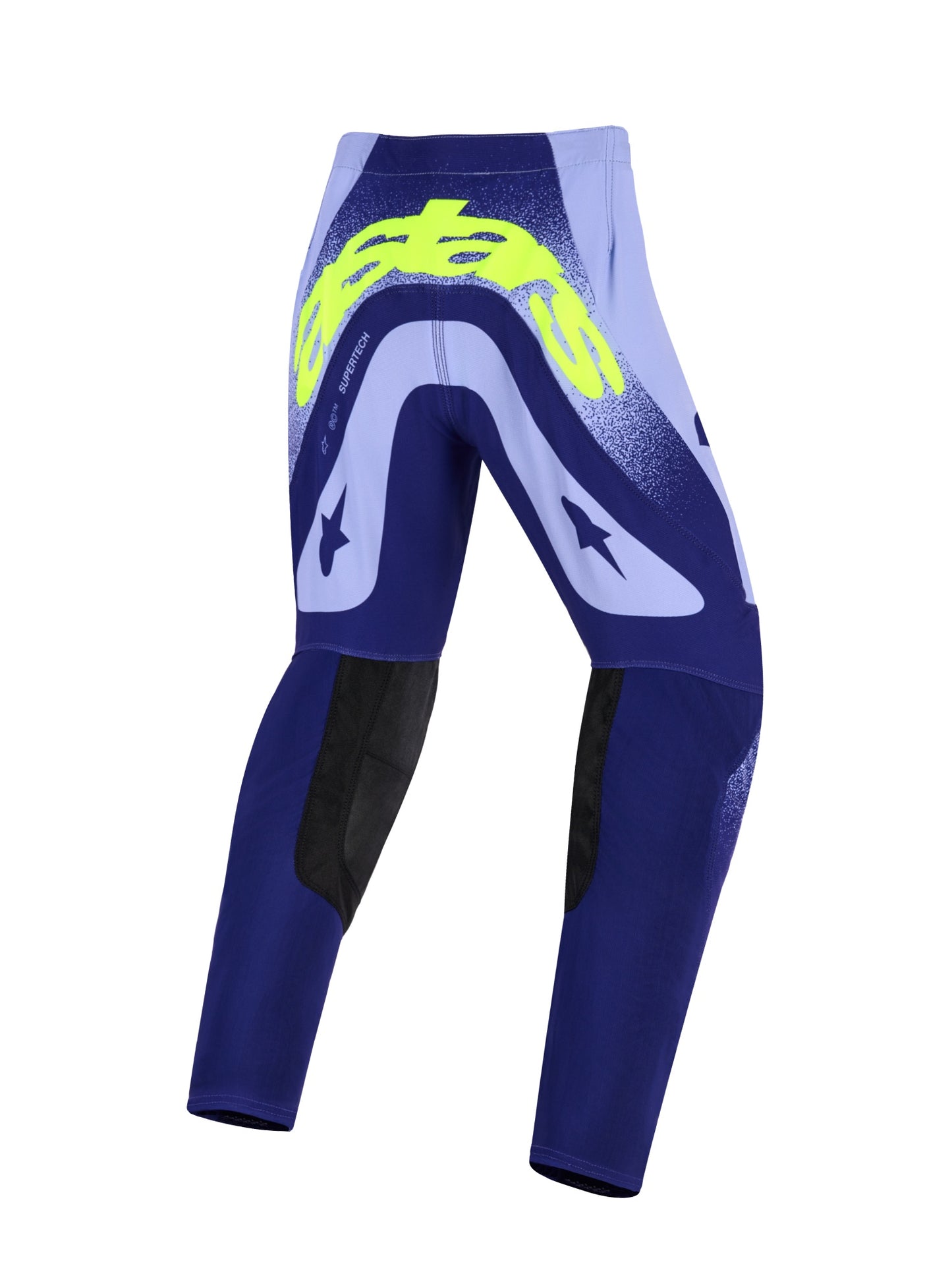 ALPINESTARS 2026 YOUTH SUPERTECH SCENZ PANTS - PURPLE YELLOW FLUO