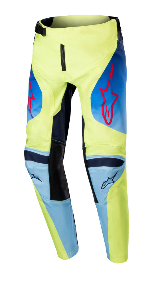 ALPINESTARS 2024 YOUTH RACER HOEN PANTS - YELLOW FLUO/BLUE/NIGHT NAVY