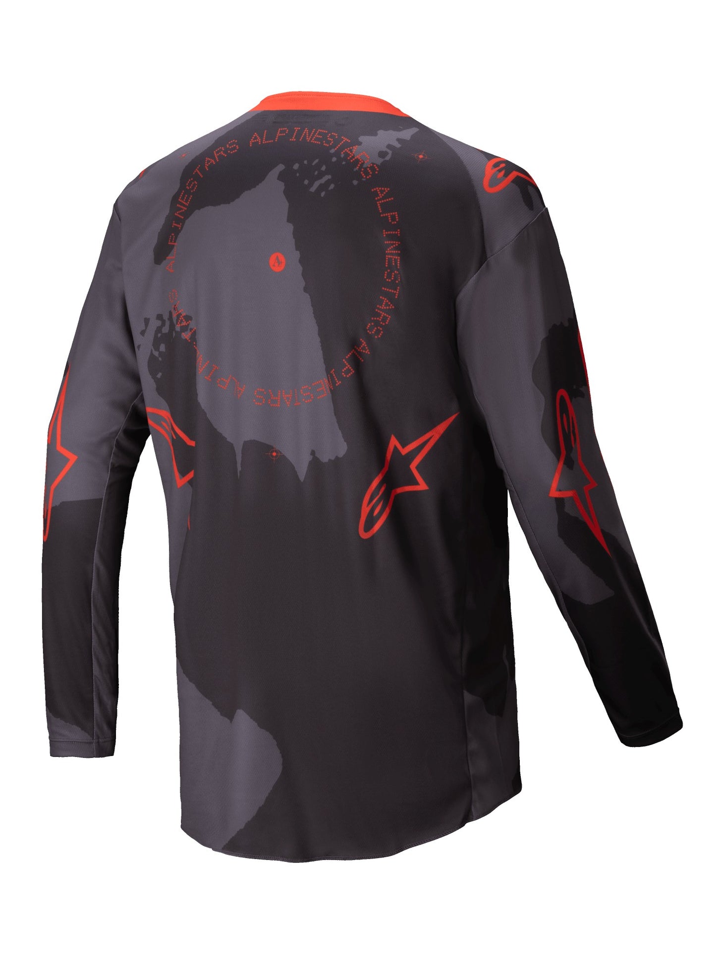 ALPINESTARS 2025 RACER HOLLOW JERSEY - GREY CAMO ORANGE FLUO