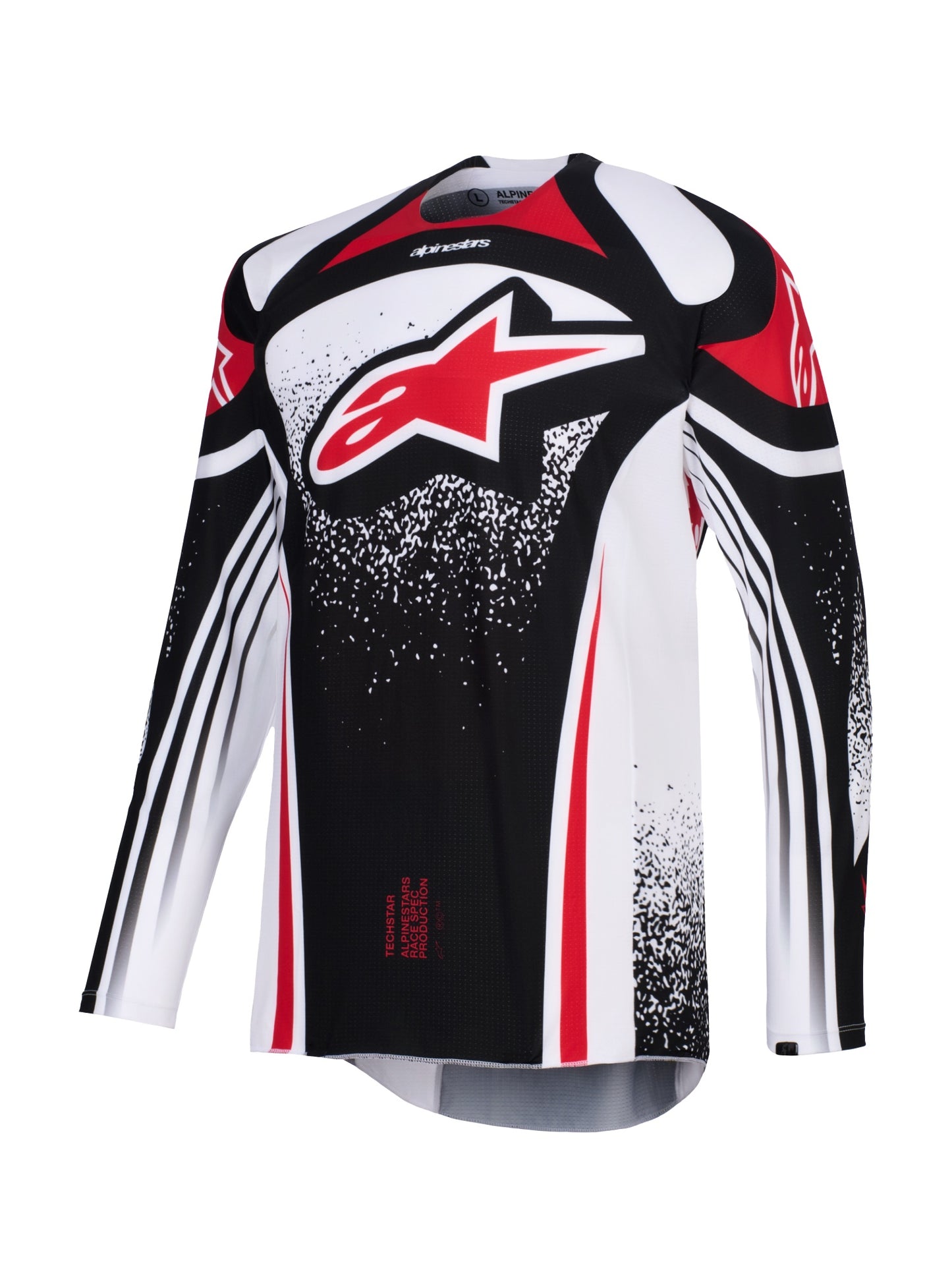 ALPINESTARS 2026 TECHSTAR NOMUR JERSEY - BLACK WHITE RED
