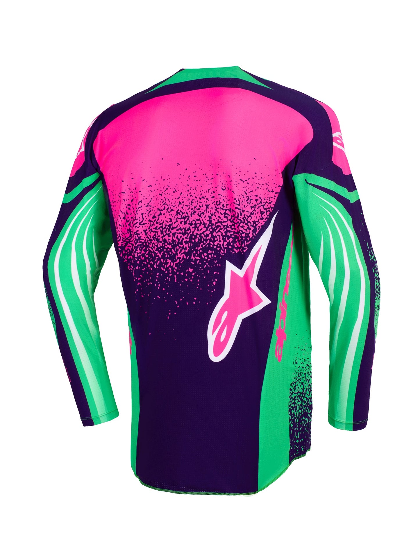ALPINESTARS 2026 TECHSTAR NOMUR JERSEY - DEEP PURPLE GREEN PINK FLUO