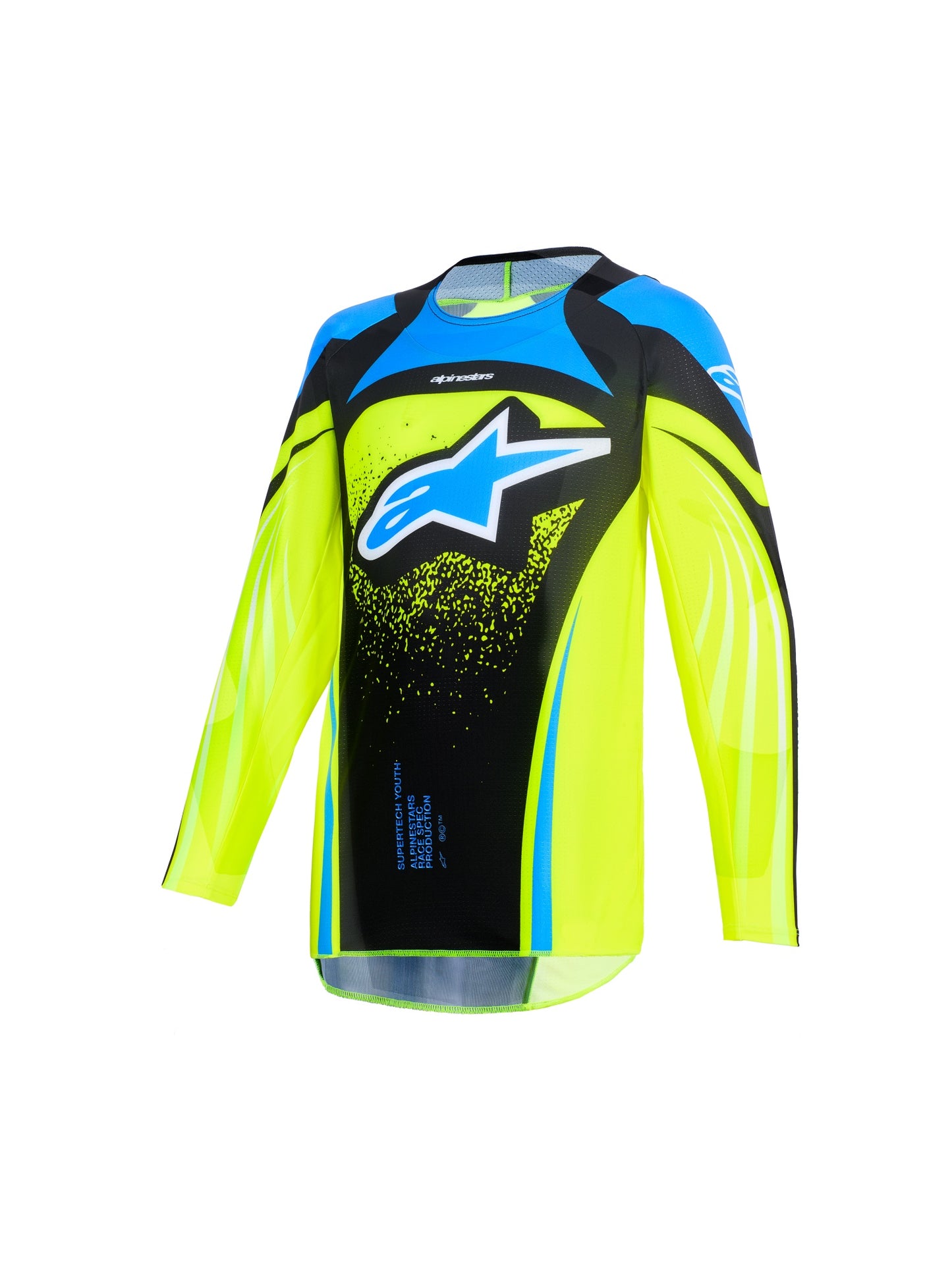 ALPINESTARS 2026 YOUTH SUPERTECH NOMUR JERSEY - DARK NAVY YELLOW FLUO UCLA BLUE