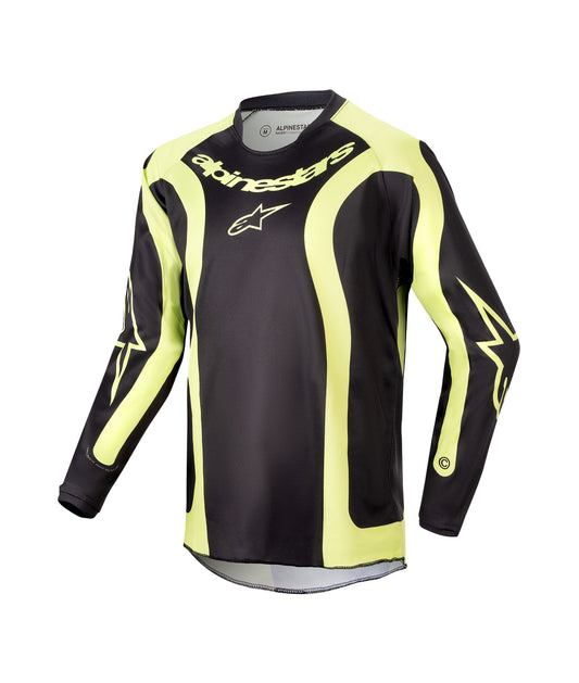 ALPINESTARS 2024 YOUTH RACER LURV JERSEY - BLACK/YELLOW FLUO
