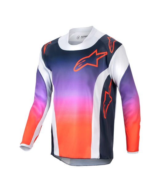 ALPINESTARS 2024 YOUTH RACER HOEN JERSEY - LIGHT GREY/HOT ORANGE/BLACK
