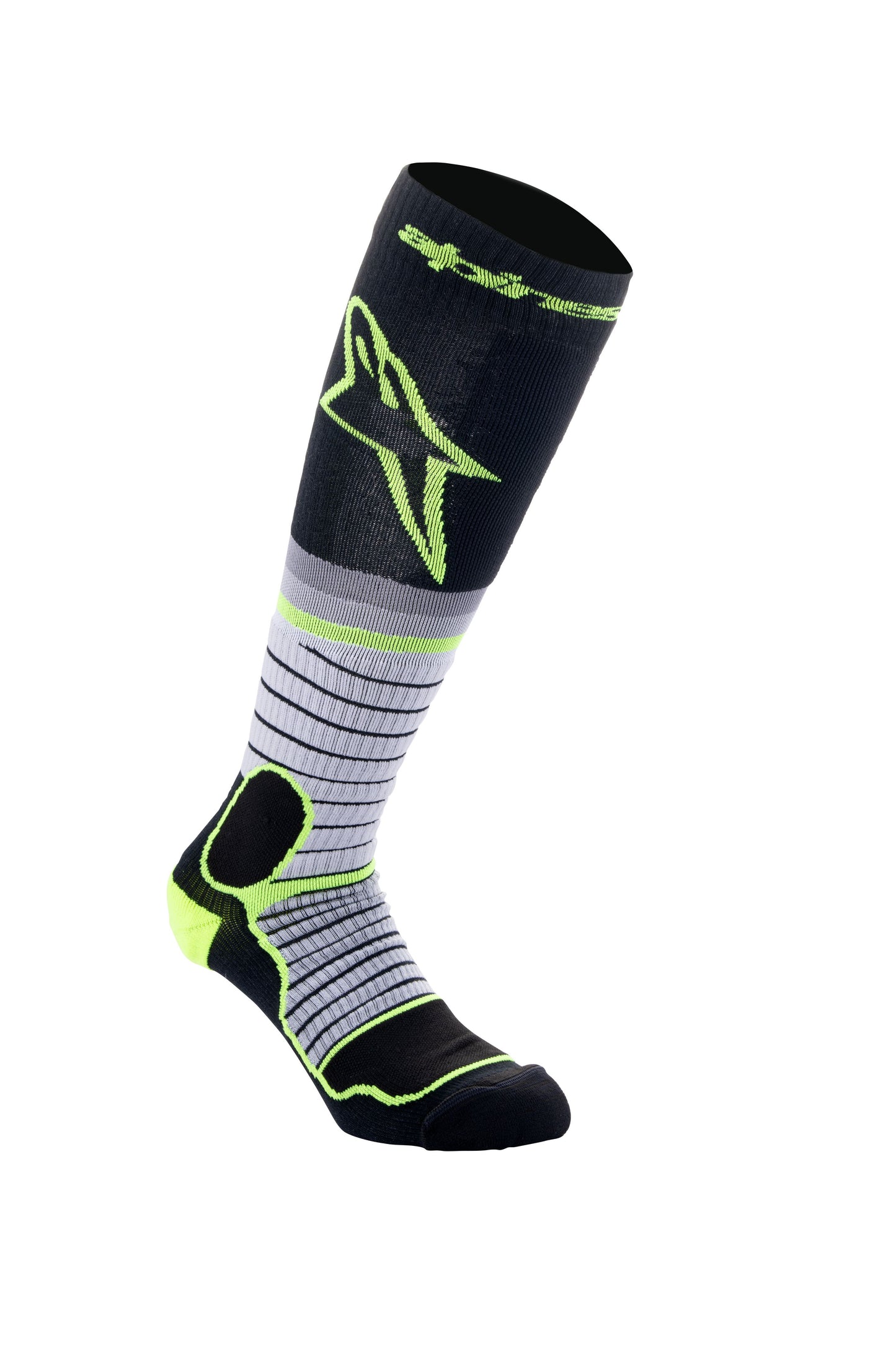 ALPINESTARS 2024 MX PRO SOCKS - BLACK/GREY/YELLOW FLUO