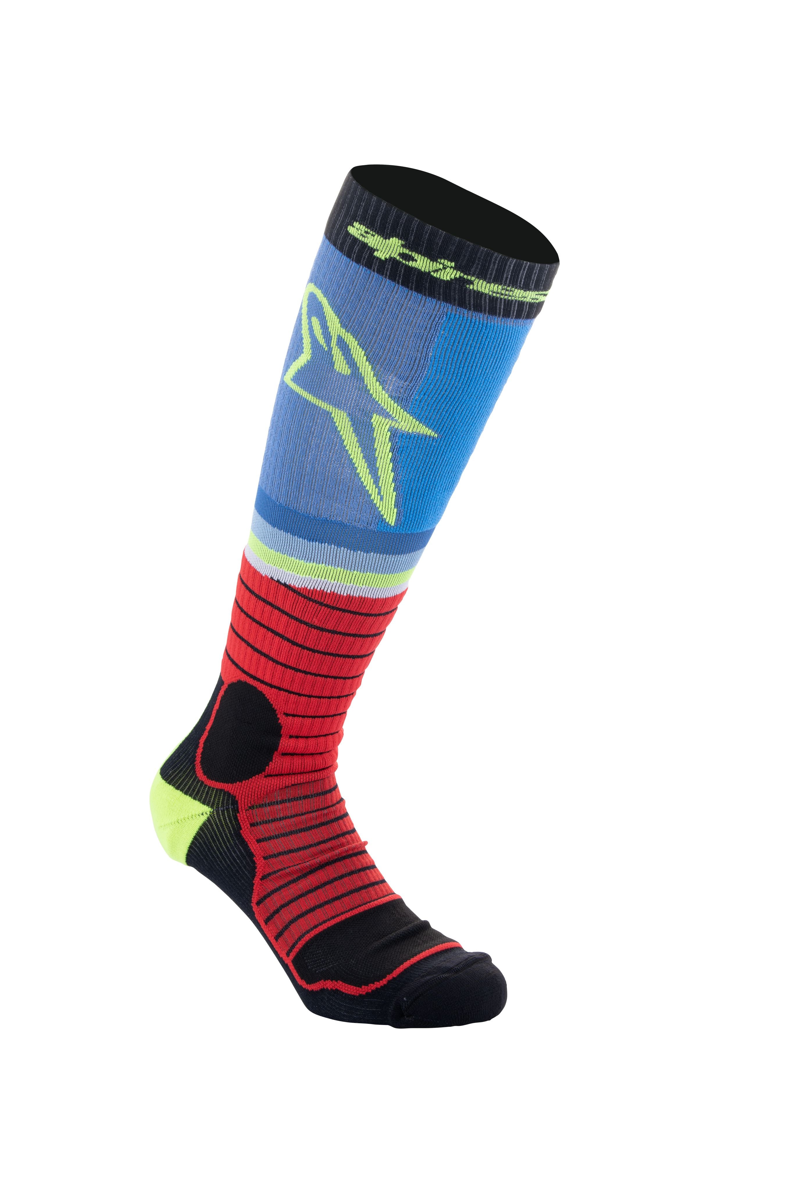 ALPINESTARS 2024 MX PRO SOCKS - BLACK/RED/LIGHT BLUE – Cully's Yamaha