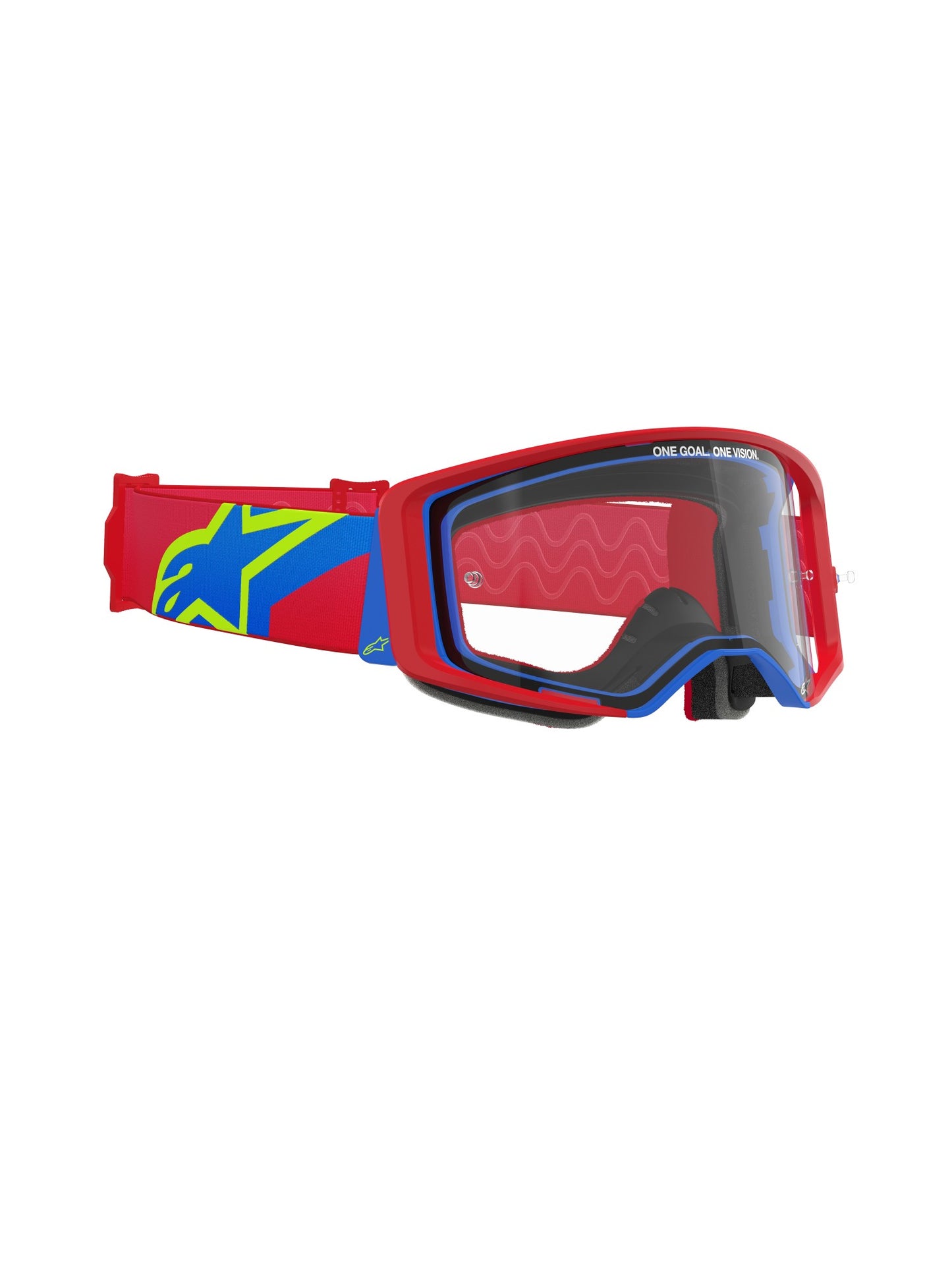 ALPINESTARS SUPERTECH CORP GOGGLES - RED BLUE CLEAR