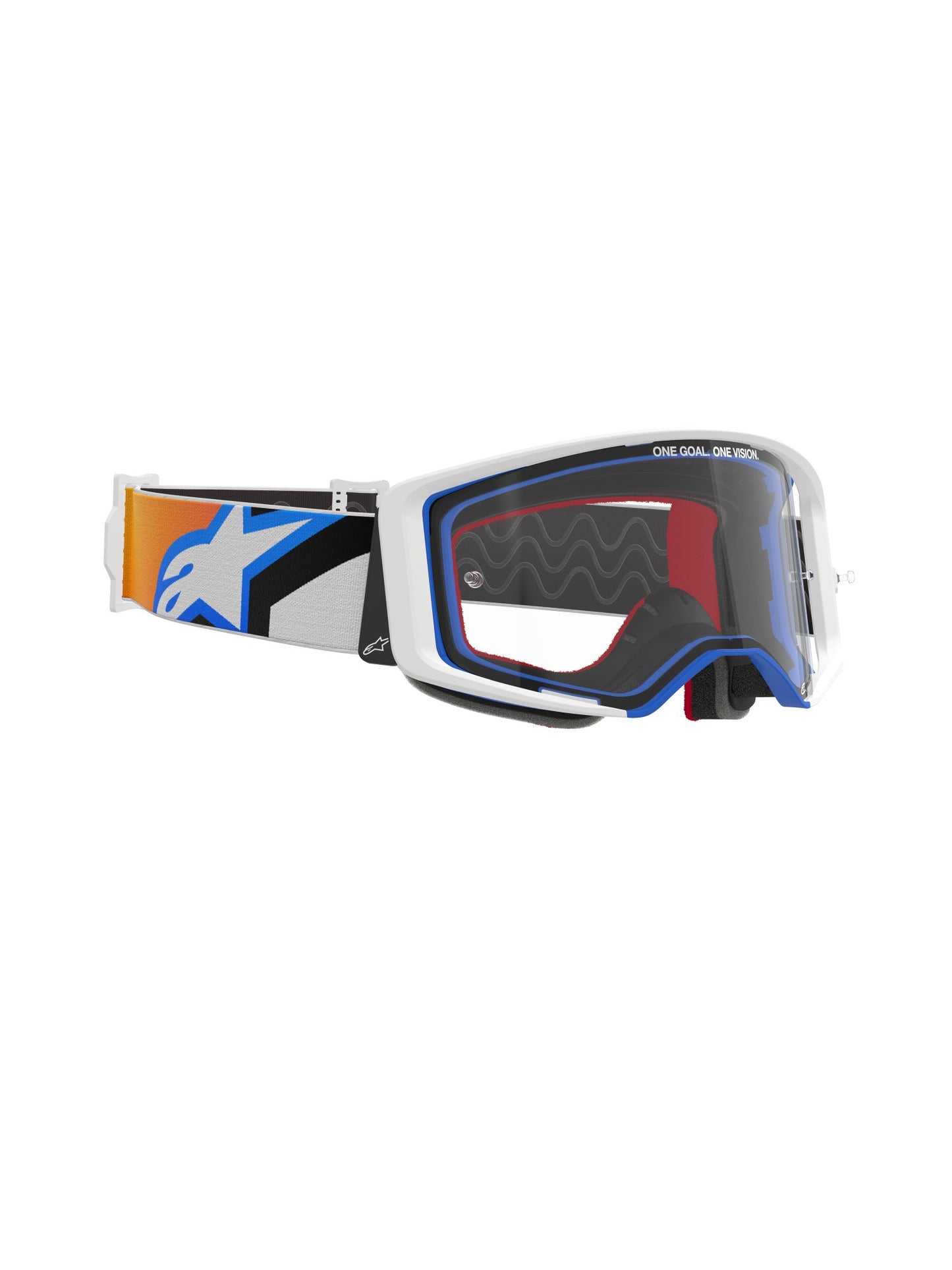 ALPINESTARS SUPERTECH CORP GOGGLES - BLUE ORANGE CLEAR
