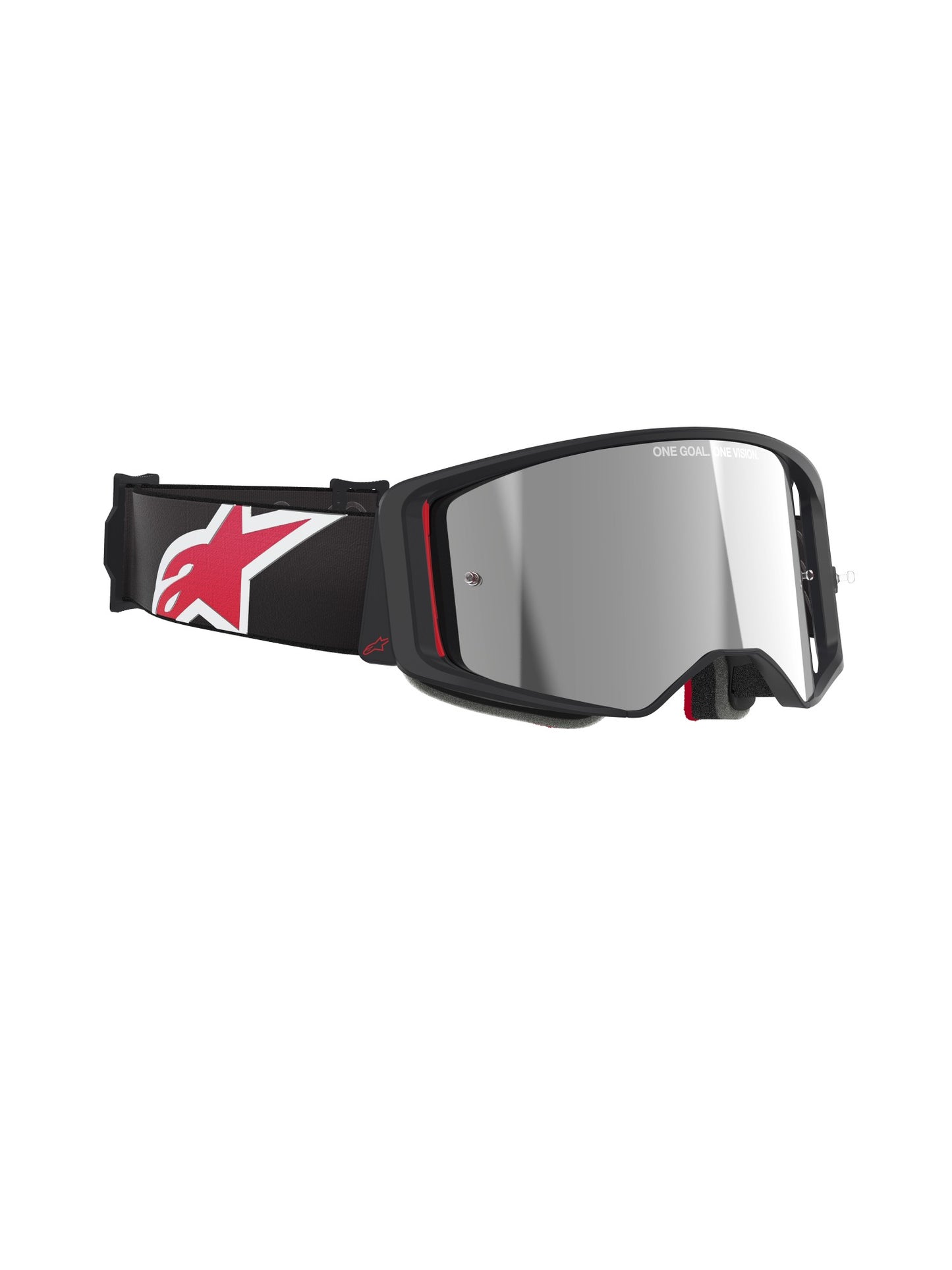 ALPINESTARS SUPERTECH CORP GOGGLES - BLACK RED MIRROR SILVER