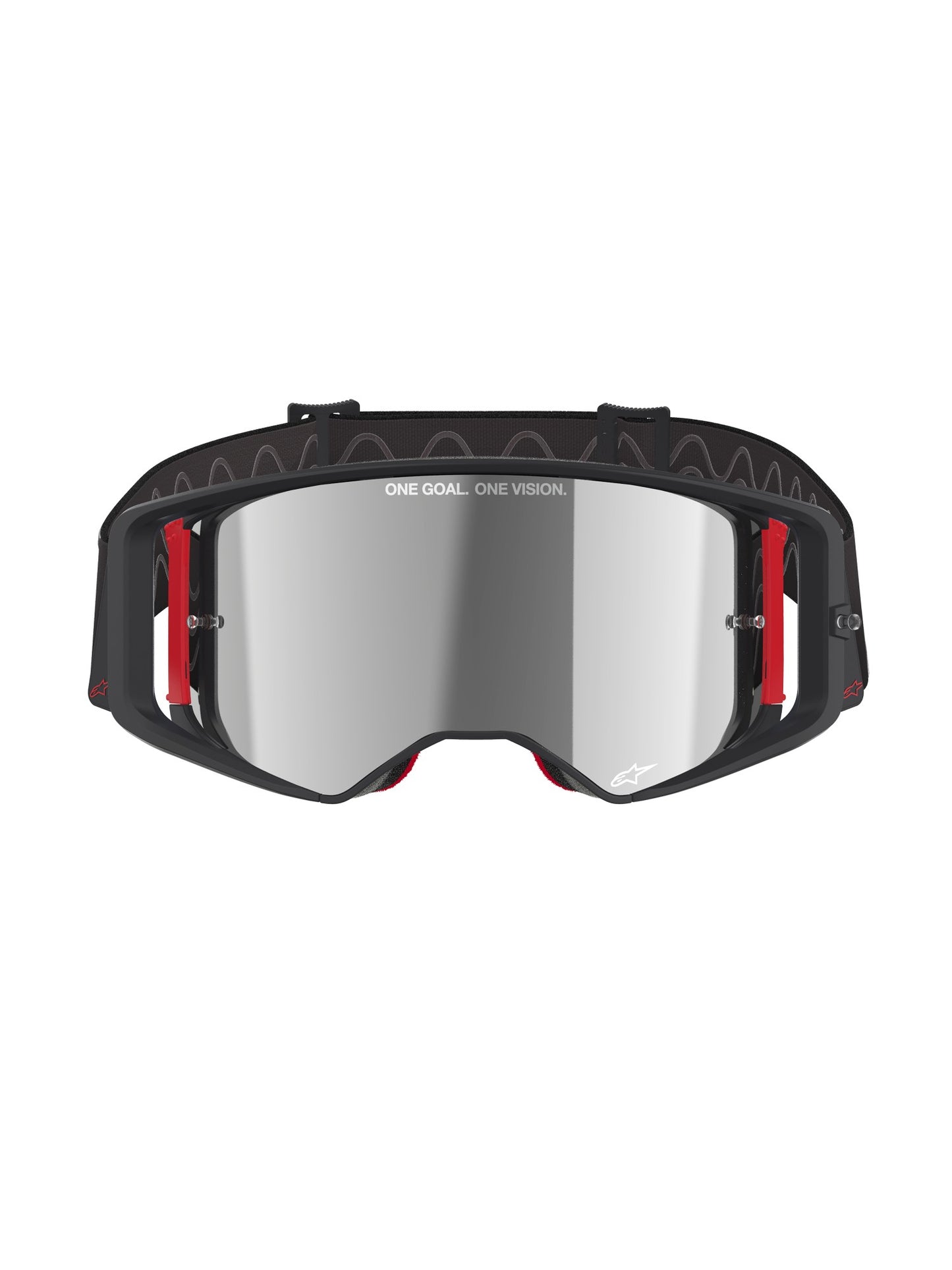 ALPINESTARS SUPERTECH CORP GOGGLES - BLACK RED MIRROR SILVER