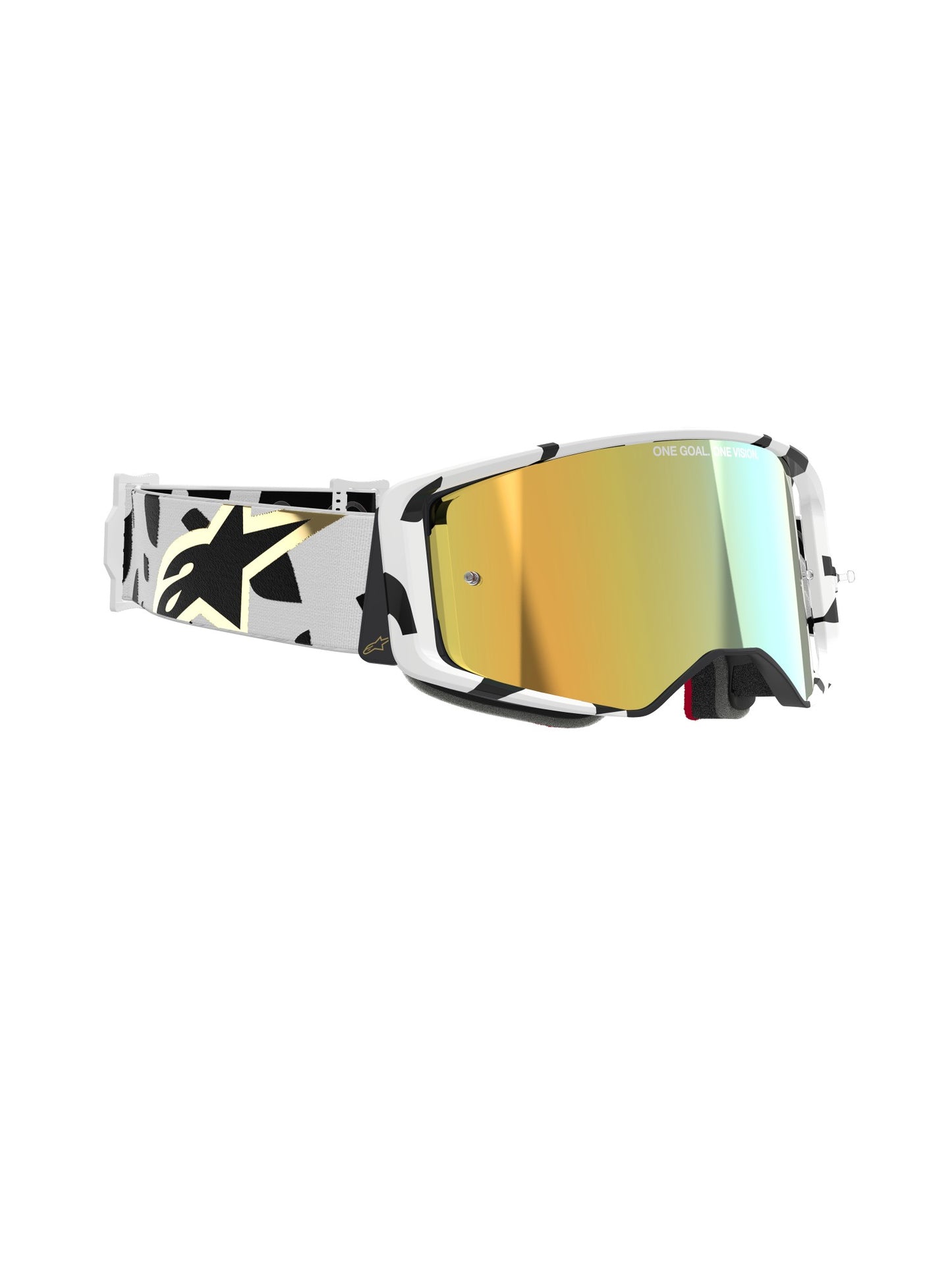 ALPINESTARS SUPERTECH CORP GOGGLES - WHITE GOLD MIRROR GOLD