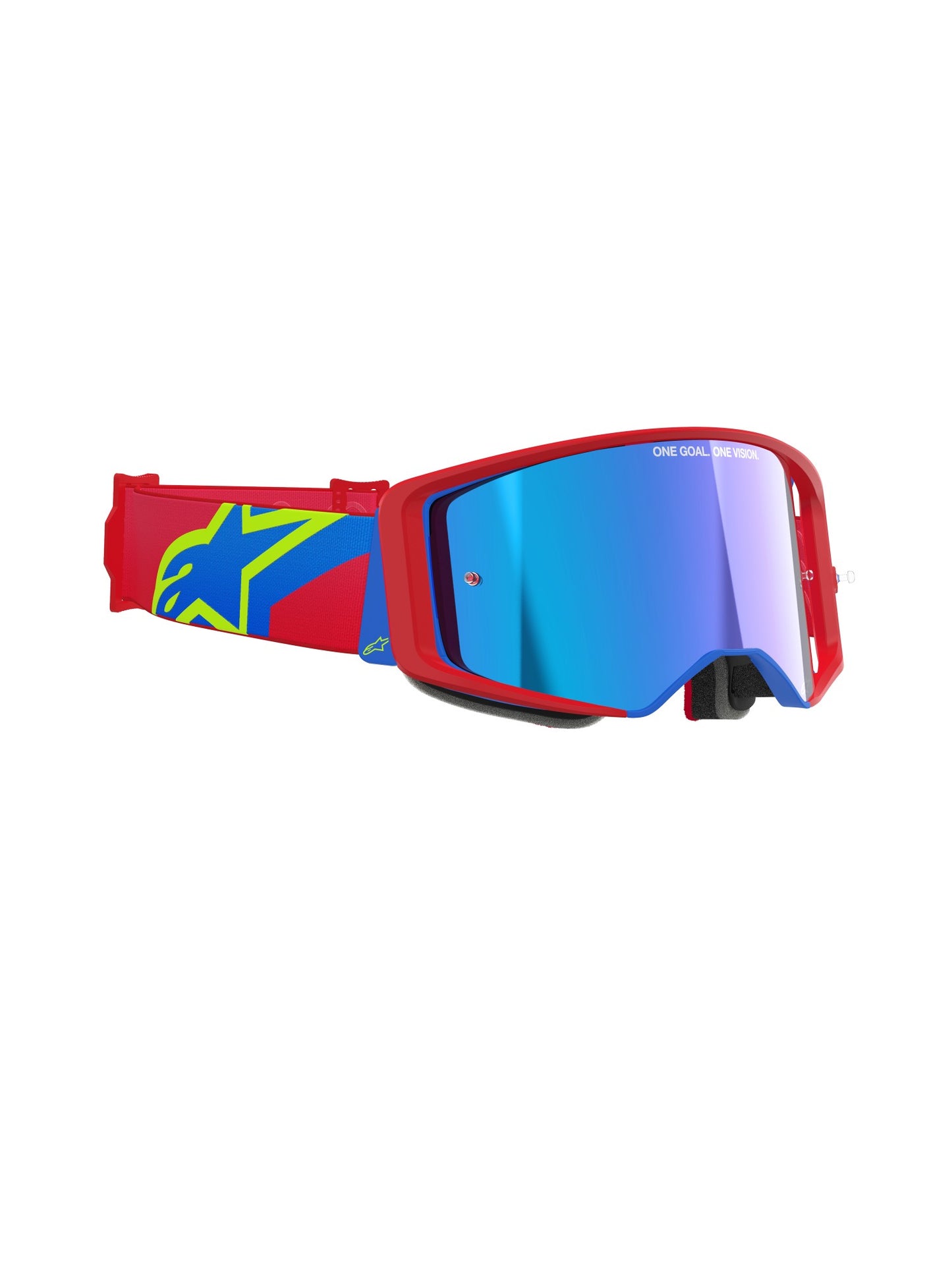 ALPINESTARS SUPERTECH CORP GOGGLES - RED BLUE MIRROR BLUE