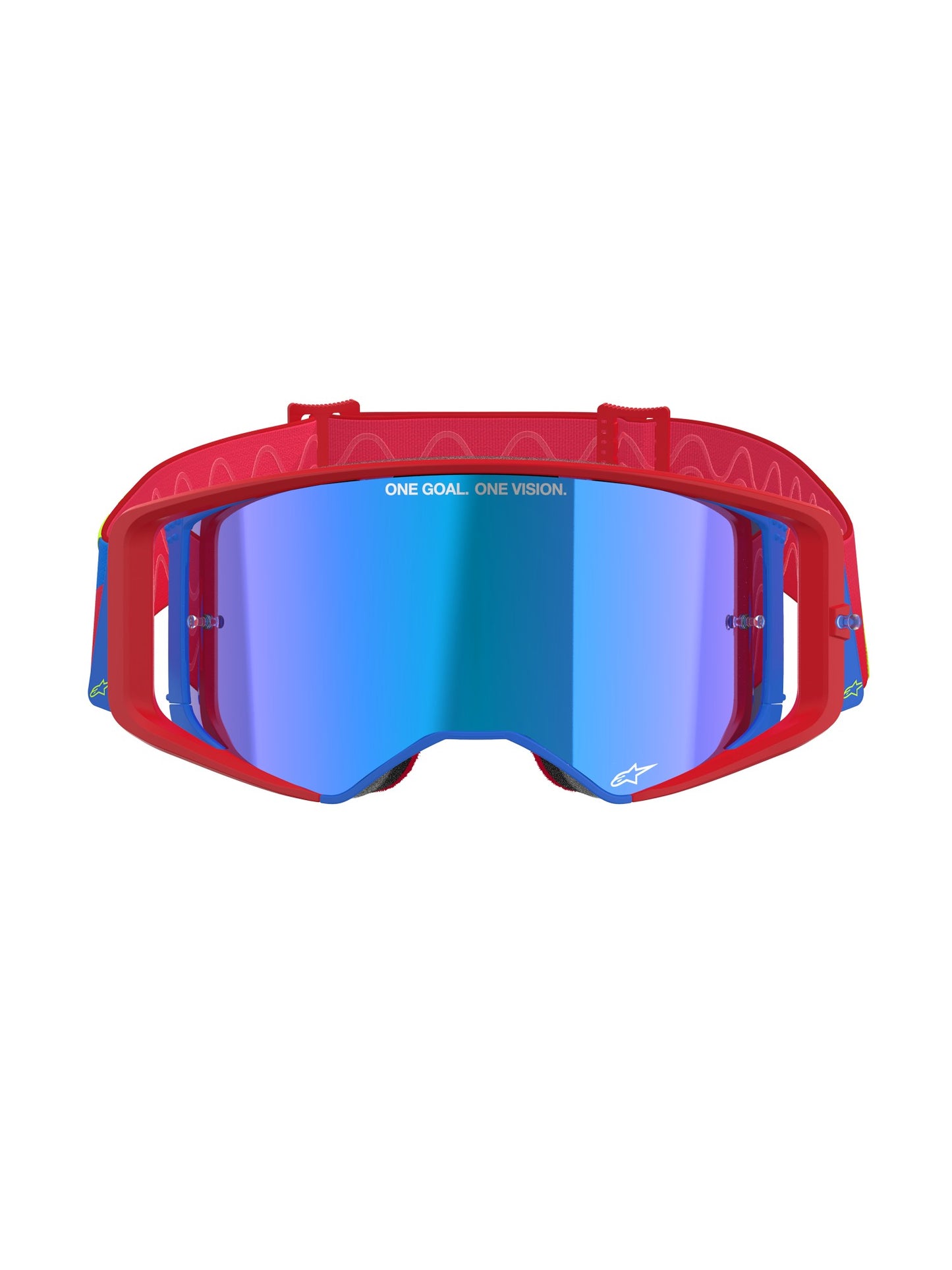 ALPINESTARS SUPERTECH CORP GOGGLES - RED BLUE MIRROR BLUE