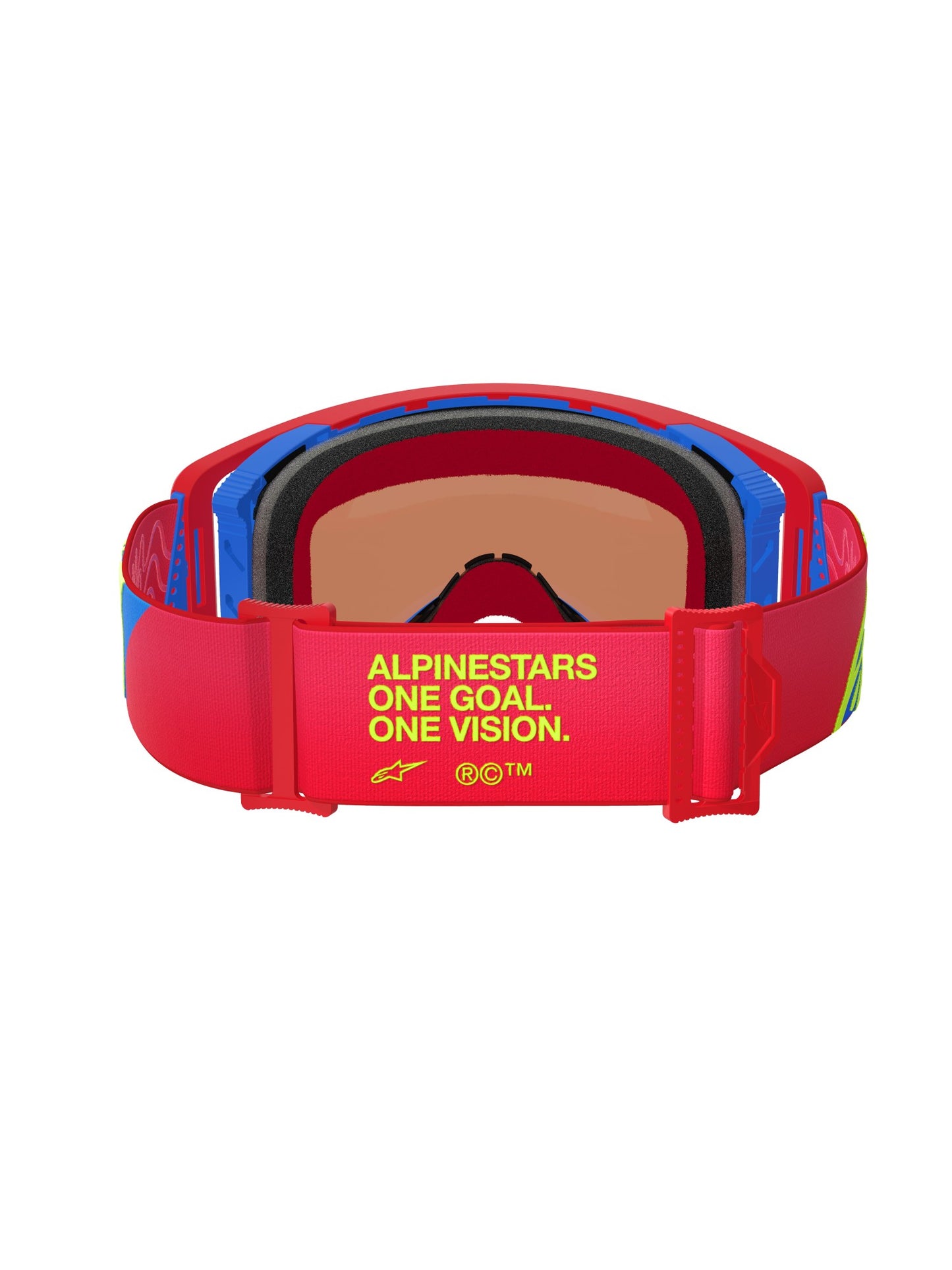 ALPINESTARS SUPERTECH CORP GOGGLES - RED BLUE MIRROR BLUE
