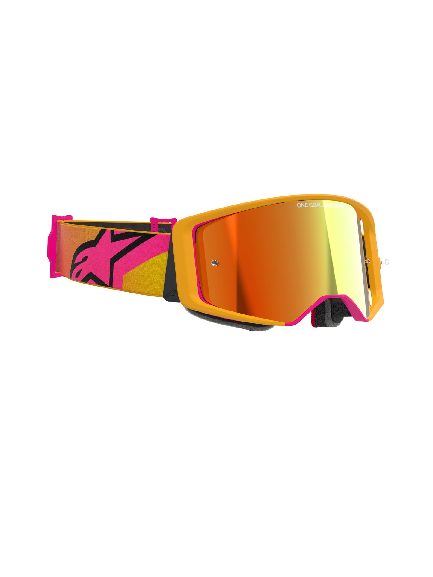 ALPINESTARS SUPERTECH CORP GOGGLES - YELLOW PINK MIRROR RED