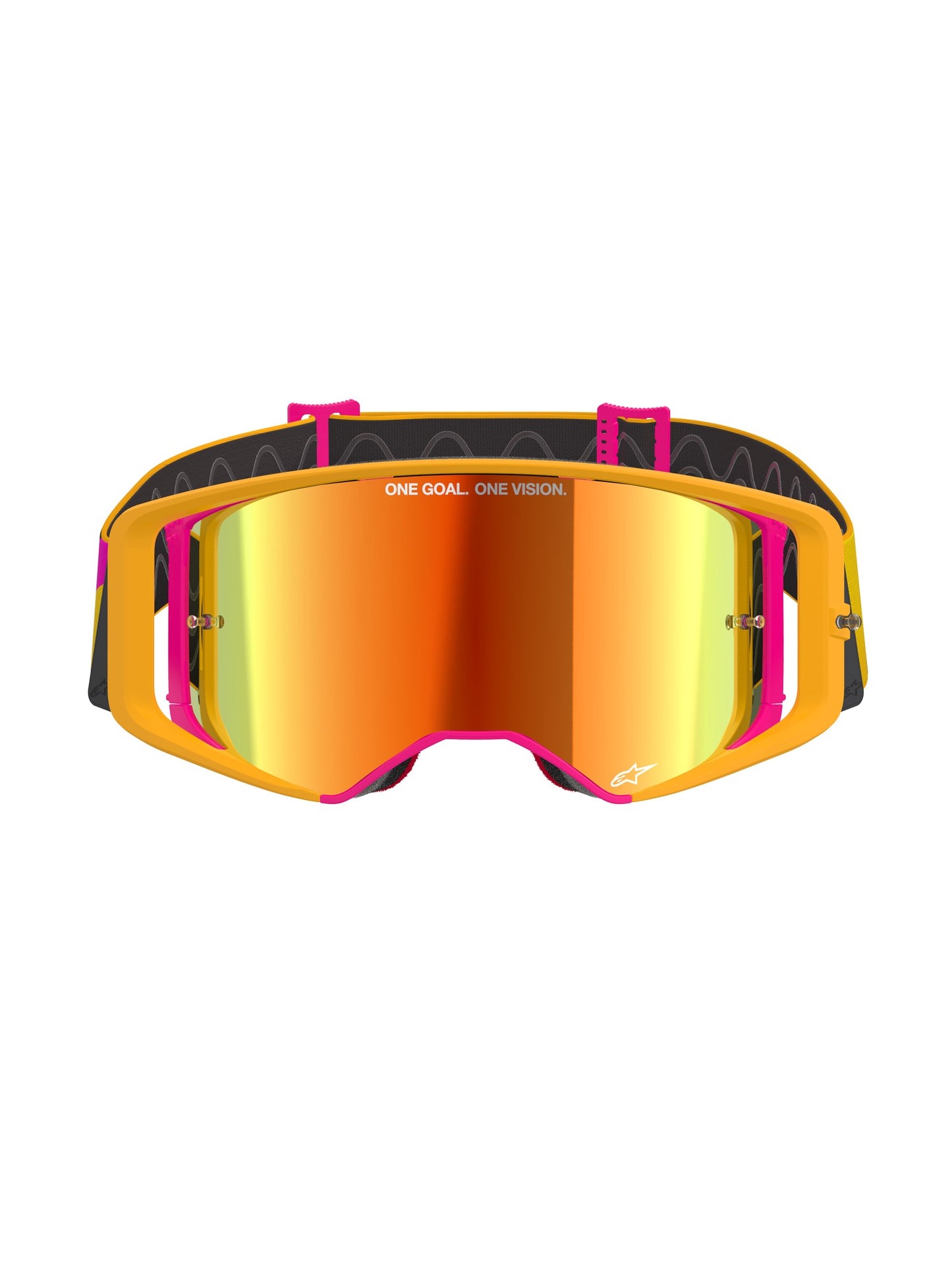 ALPINESTARS SUPERTECH CORP GOGGLES - YELLOW PINK MIRROR RED