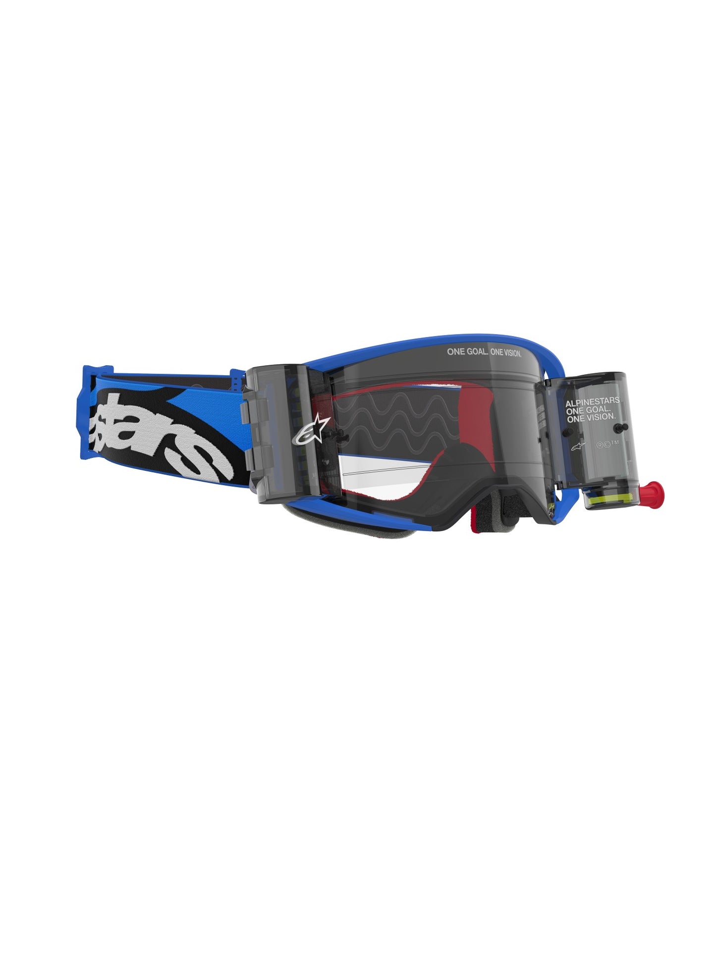 ALPINESTARS SUPERTECH STREAM GOGGLES - BLUE CLEAR ROLL-OFF
