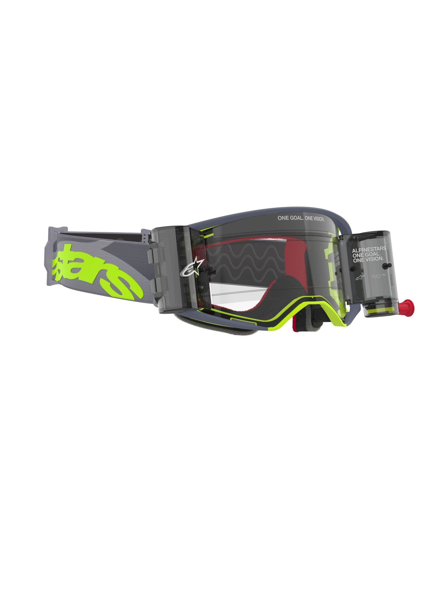 ALPINESTARS SUPERTECH STREAM GOGGLES - GREY FLUO YELLOW CLEAR ROLL-OFF