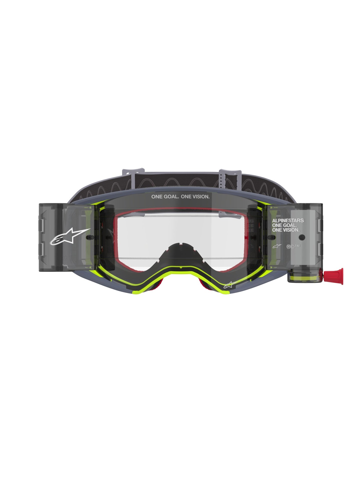 ALPINESTARS SUPERTECH STREAM GOGGLES - GREY FLUO YELLOW CLEAR ROLL-OFF