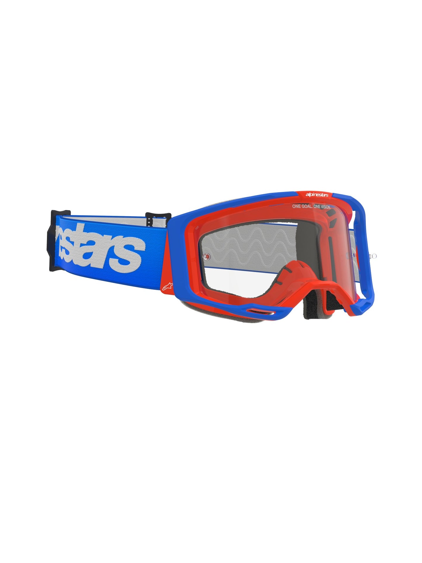 ALPINESTARS VISION 8 WOODMARK GOGGLES - BLUE ORANGE CLEAR