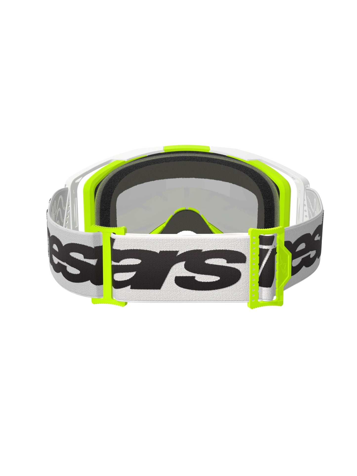 ALPINESTARS VISION 8 WOODMARK GOGGLES - WHITE YELLOW FLUO MIRROR SILVER