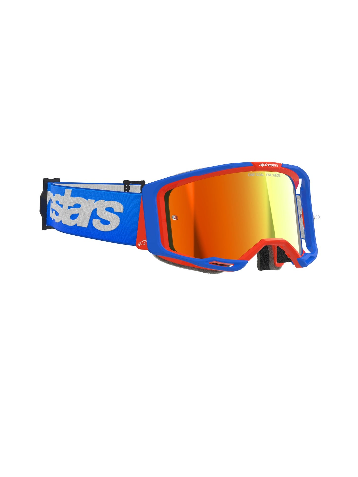 ALPINESTARS VISION 8 WOODMARK GOGGLES - BLUE ORANGE MIRROR RED