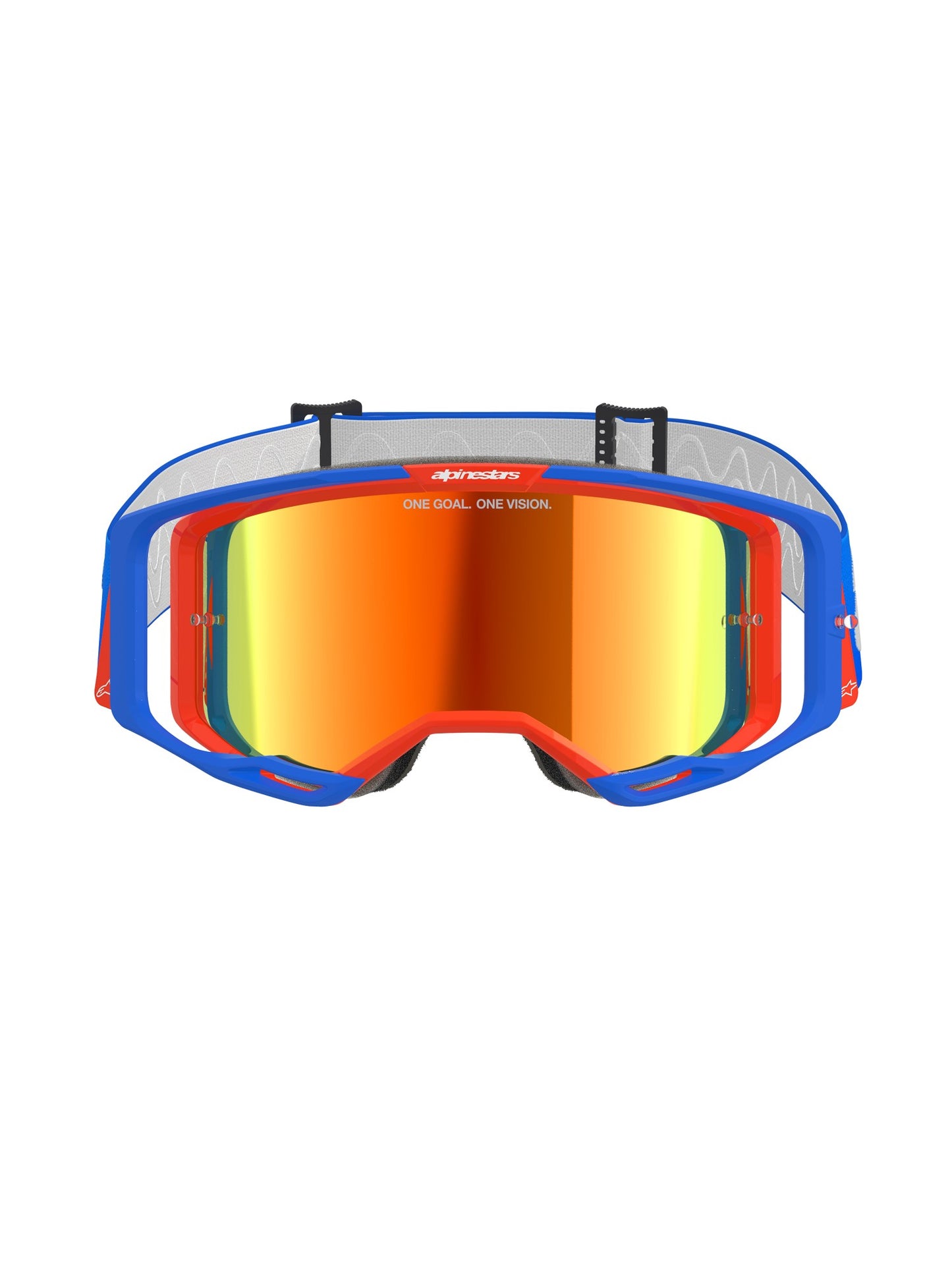 ALPINESTARS VISION 8 WOODMARK GOGGLES - BLUE ORANGE MIRROR RED