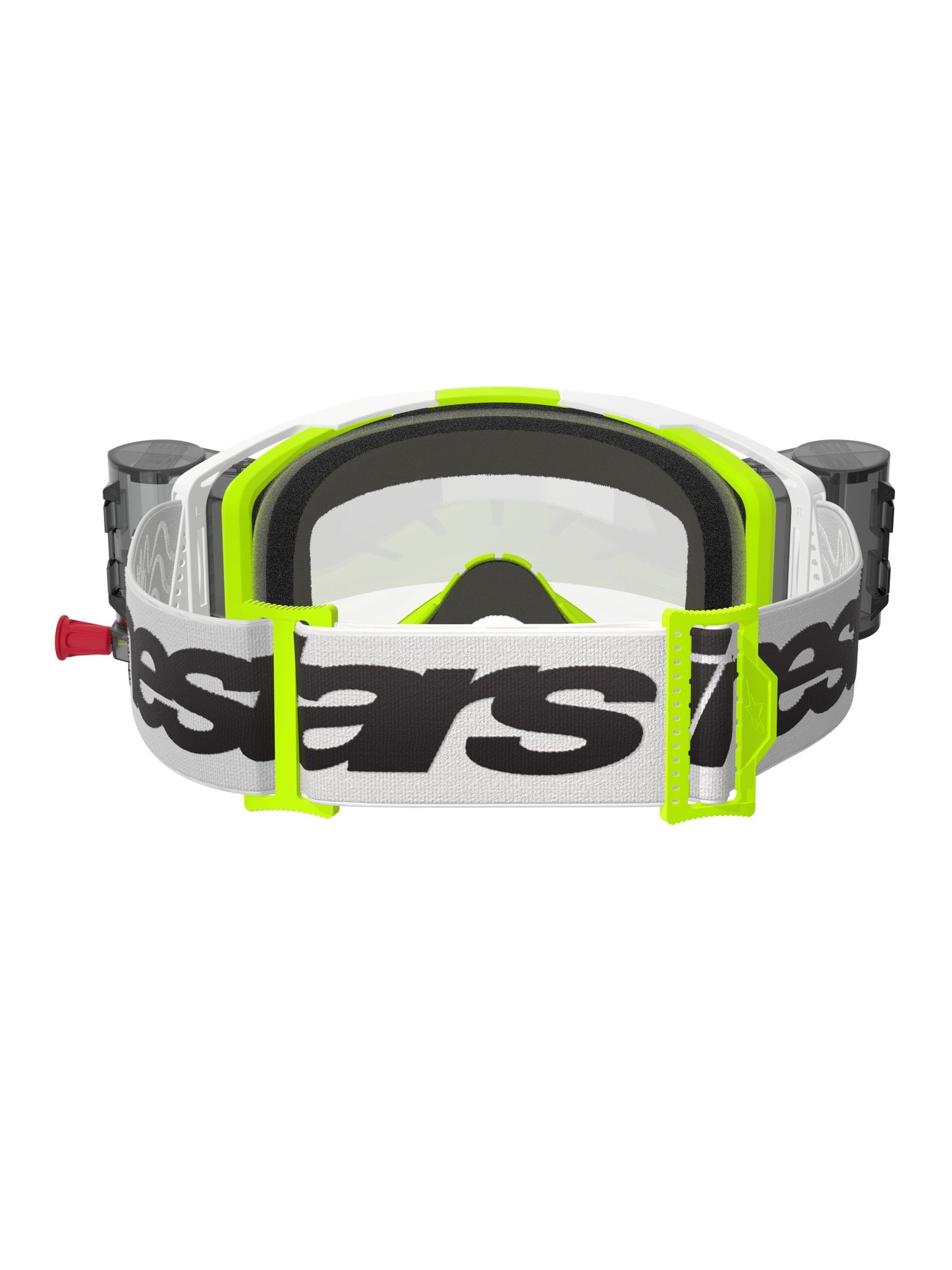 ALPINESTARS VISION 8 WOODMARK GOGGLES - WHITE YELLOW FLUO CLEAR ROLL-OFF