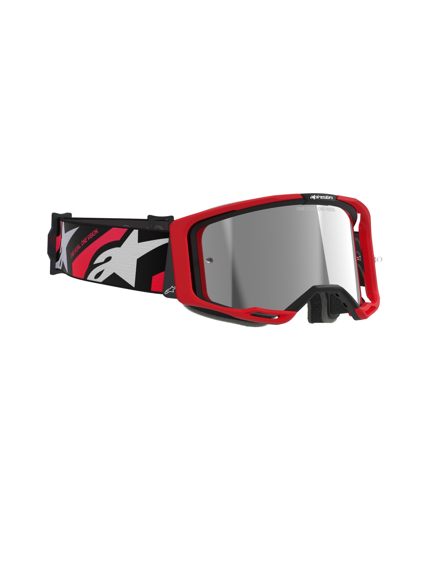 ALPINESTARS VISION 8 LUAR GOGGLES - RED BLACK MIRROR SILVER