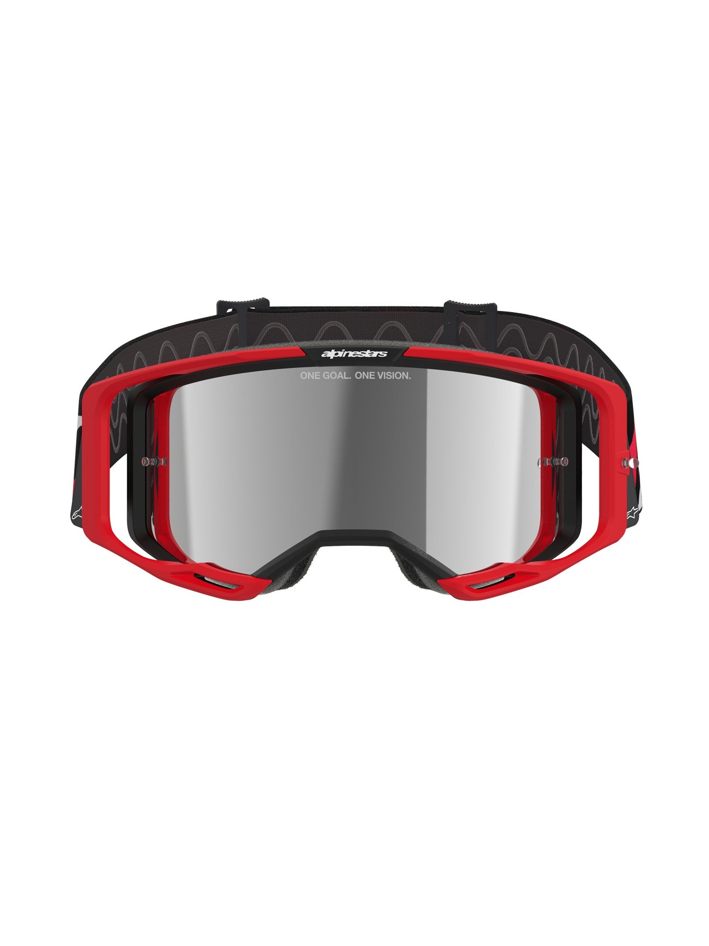 ALPINESTARS VISION 8 LUAR GOGGLES - RED BLACK MIRROR SILVER