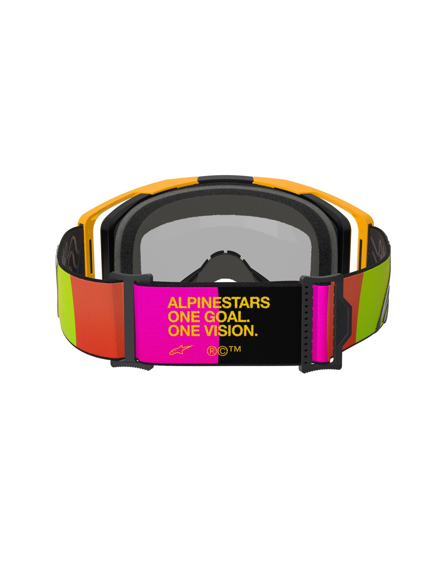 ALPINESTARS VISION 8 CORP GOGGLES - YELLOW PINK MIRROR RED