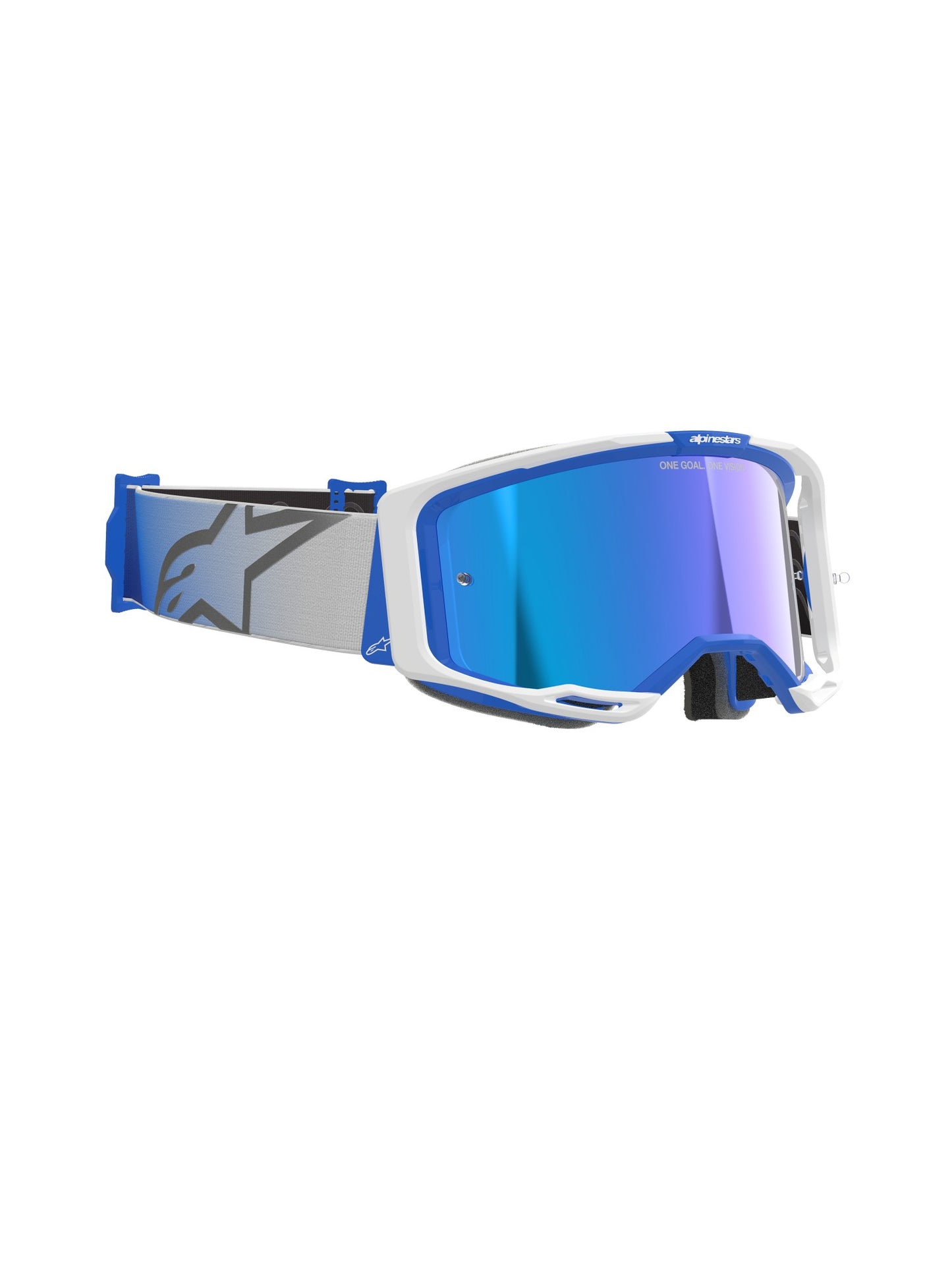 ALPINESTARS VISION 8 CORP GOGGLES - BLUE WHITE MIRROR BLUE