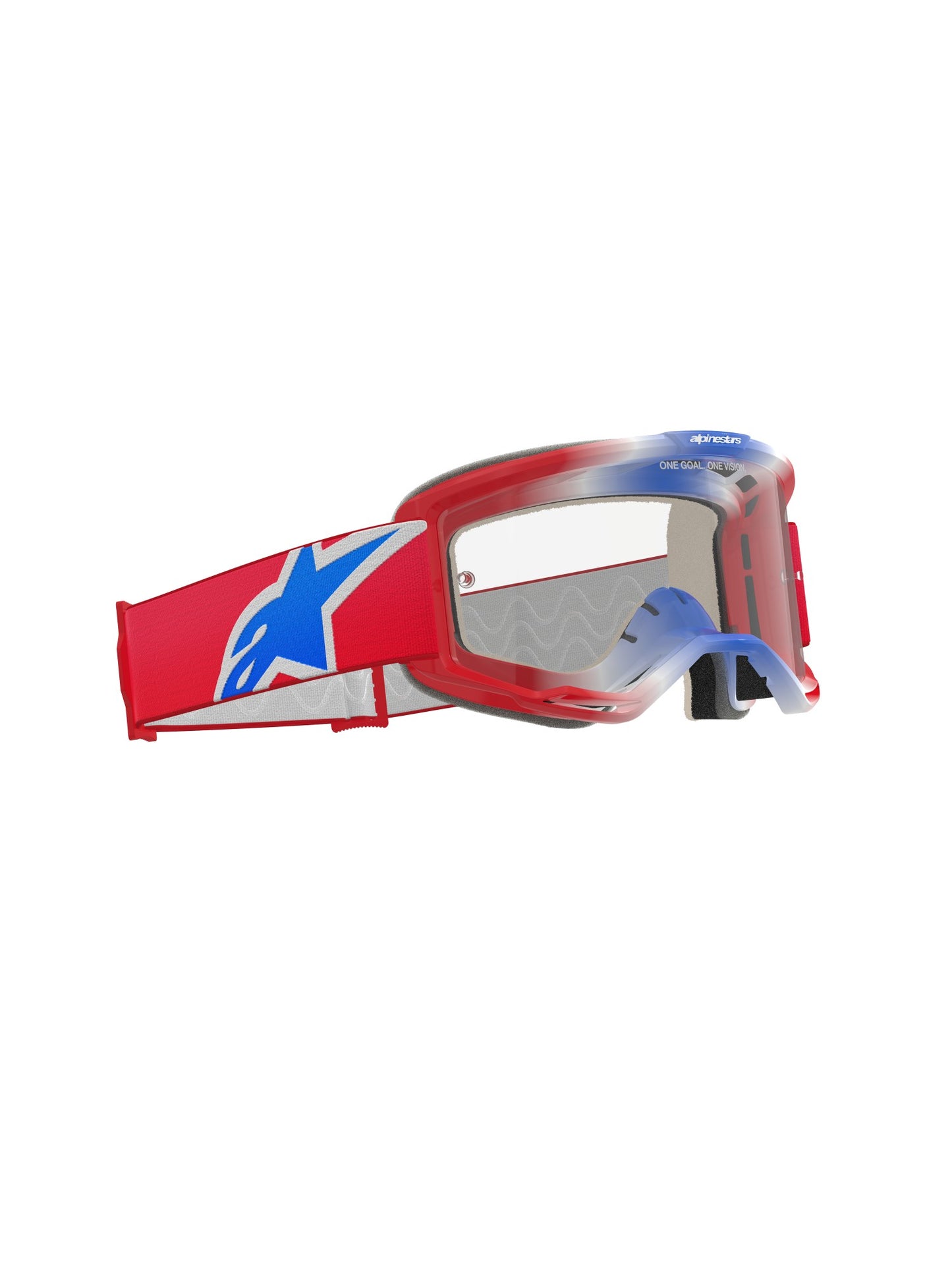 ALPINESTARS VISION 5 CORP GOGGLES - RED WHITE BLUE CLEAR