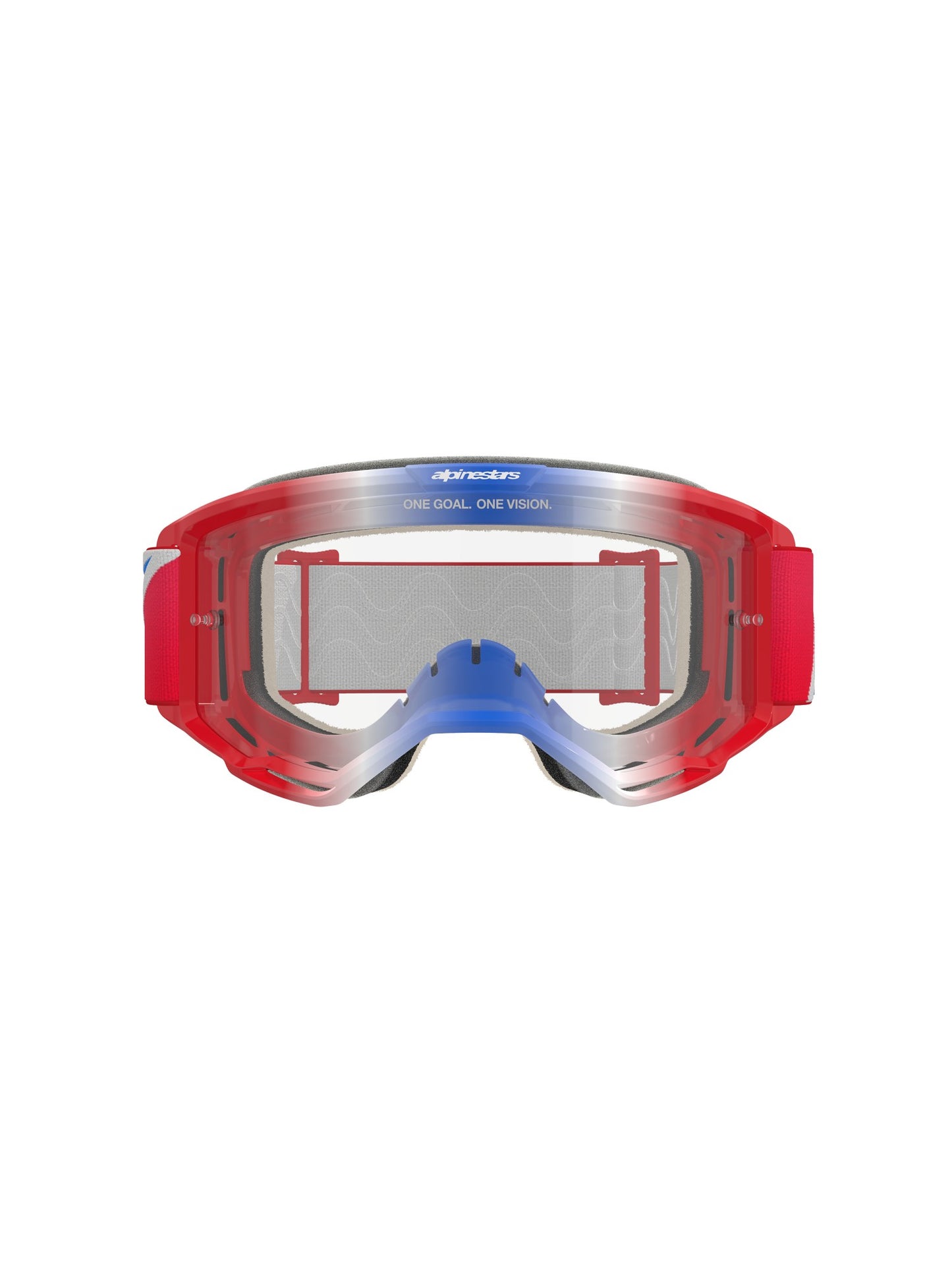 ALPINESTARS VISION 5 CORP GOGGLES - RED WHITE BLUE CLEAR