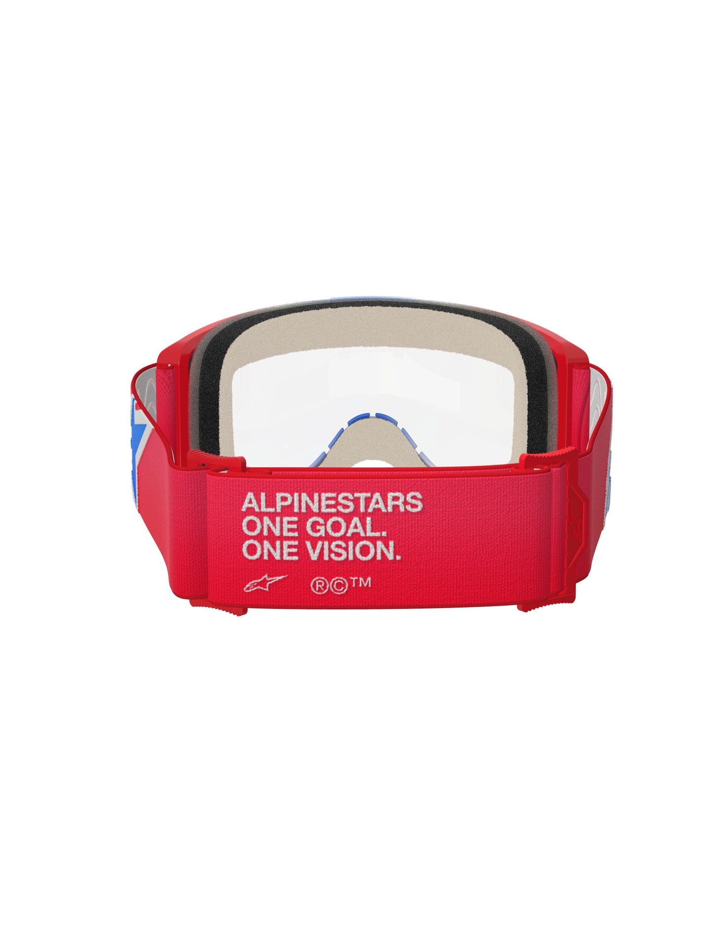ALPINESTARS VISION 5 CORP GOGGLES - RED WHITE BLUE CLEAR
