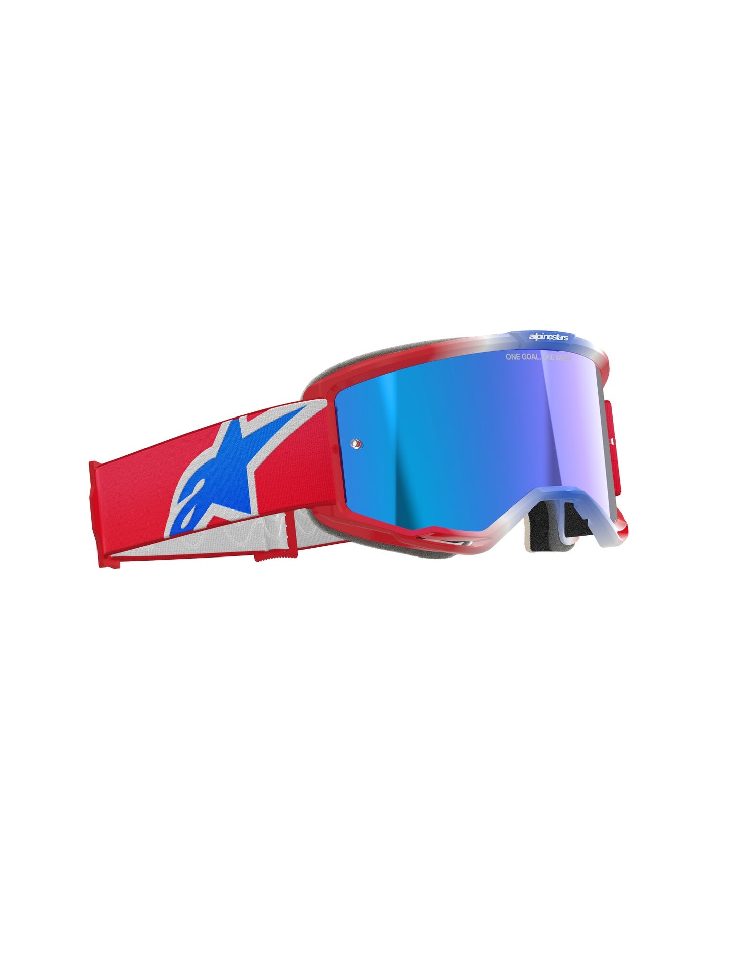 ALPINESTARS VISION 5 CORP GOGGLES - RED WHITE BLUE MIRROR BLUE